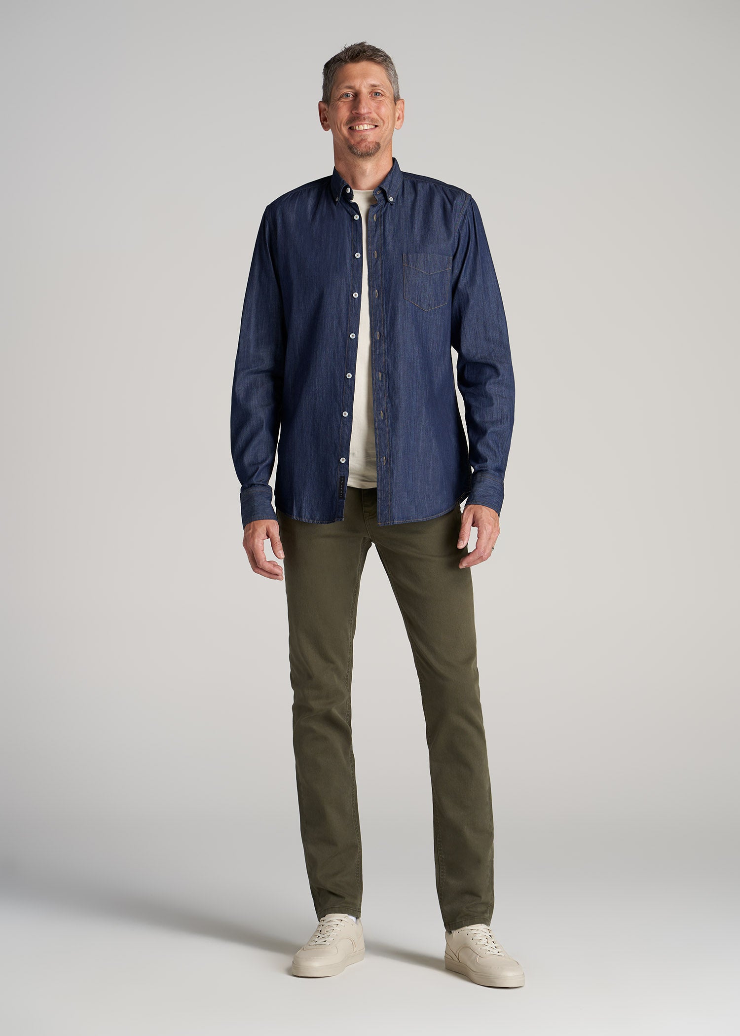        American-Tall-Men-Mens-Dylan-Slim-Fit-Jeans-Olive-Green-Wash-full