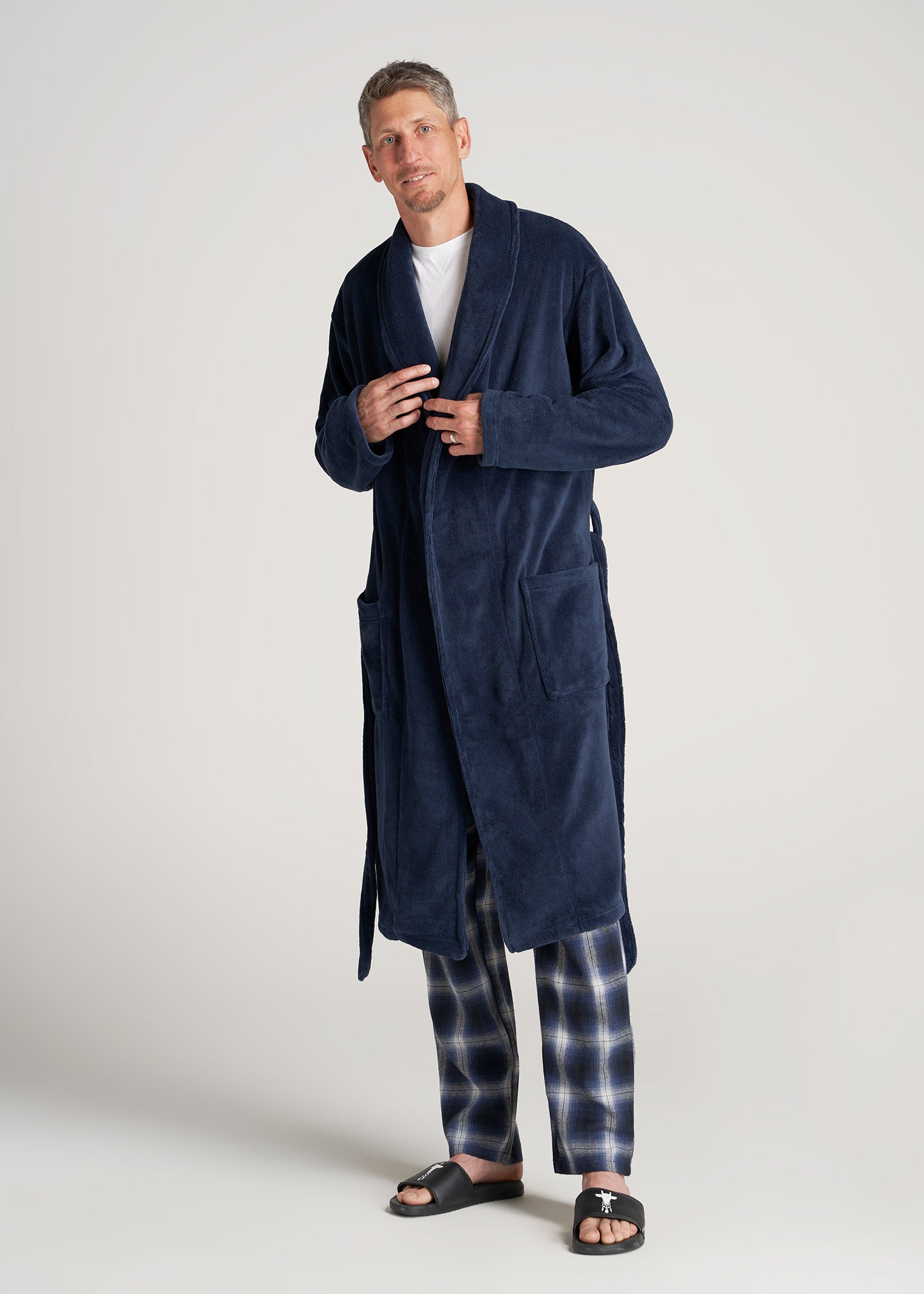    American-Tall-Men-Mens-Robe-Navy-full