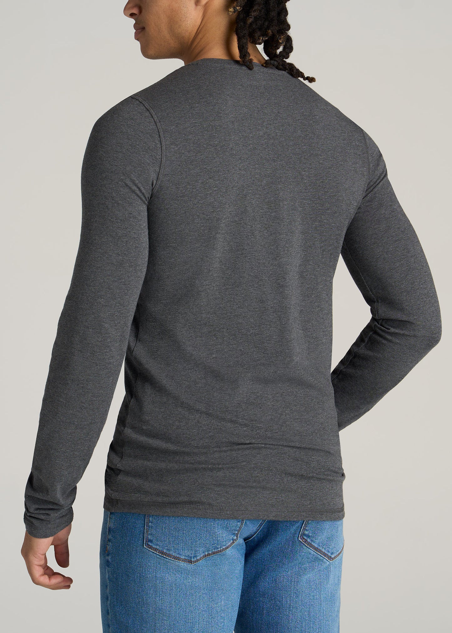       American-Tall-Men-Original-Essentials-SLIM-FIT-Long-Sleeve-T-Shirt-Charcoal-Mix-back