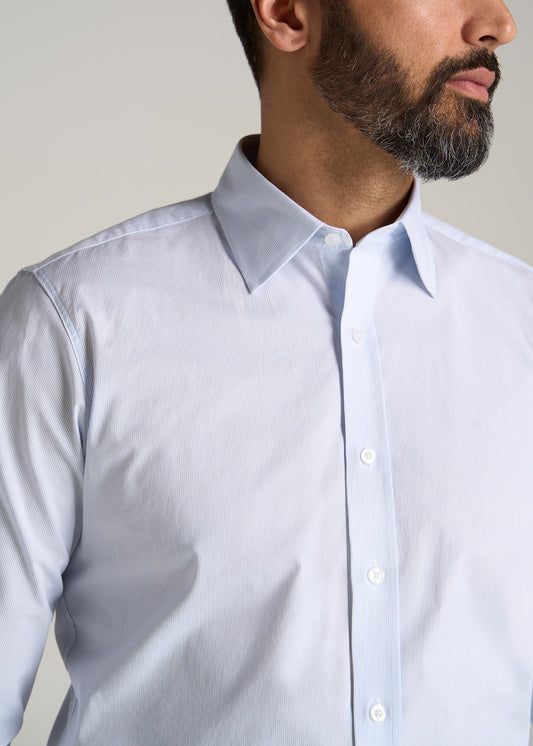 American-Tall-Men-Oskar-Dress-Shirt-Blue-Mini-Stripe-detail