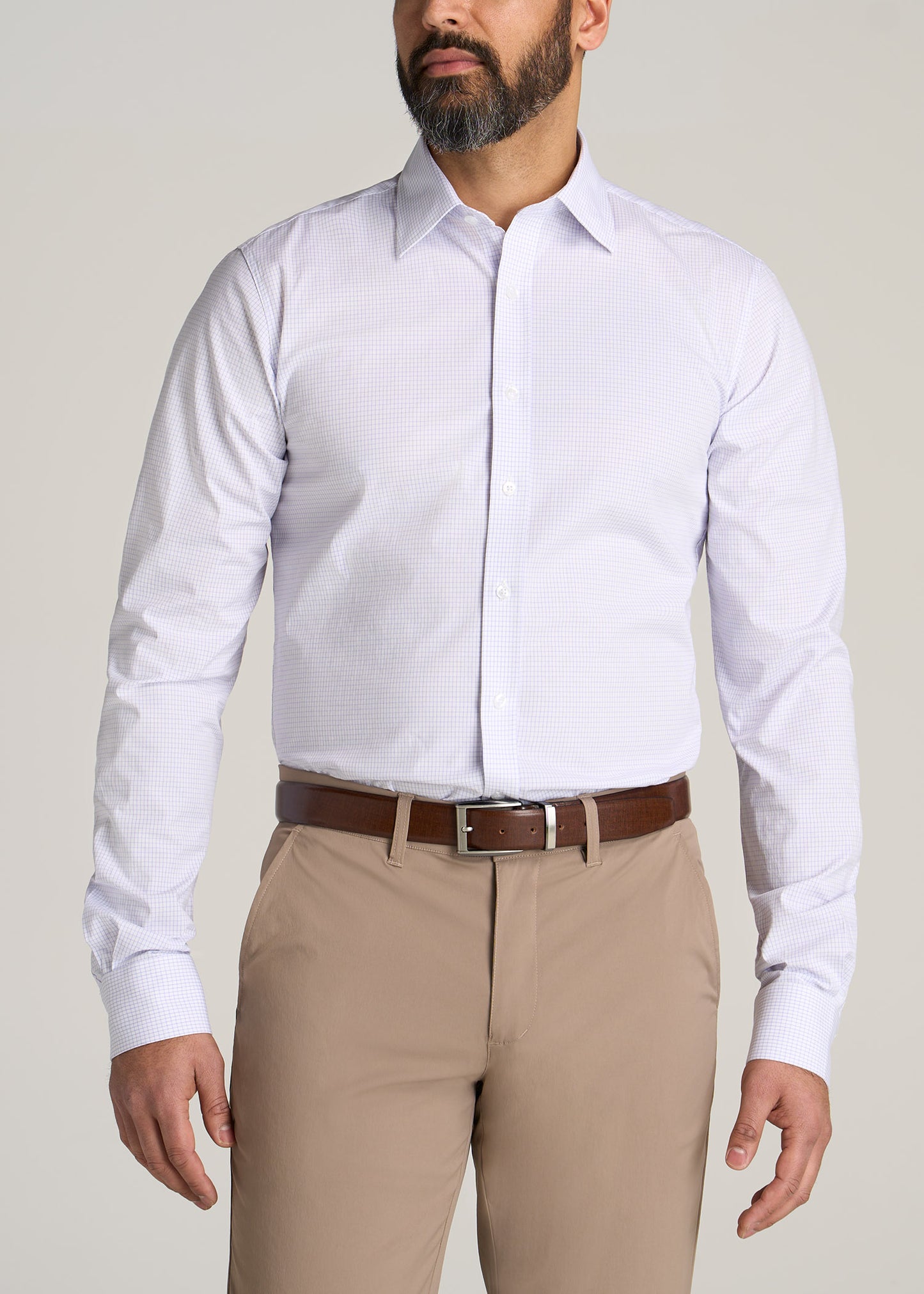 American-Tall-Men-Oskar-Dress-Shirt-Iris-Mini-Check-front