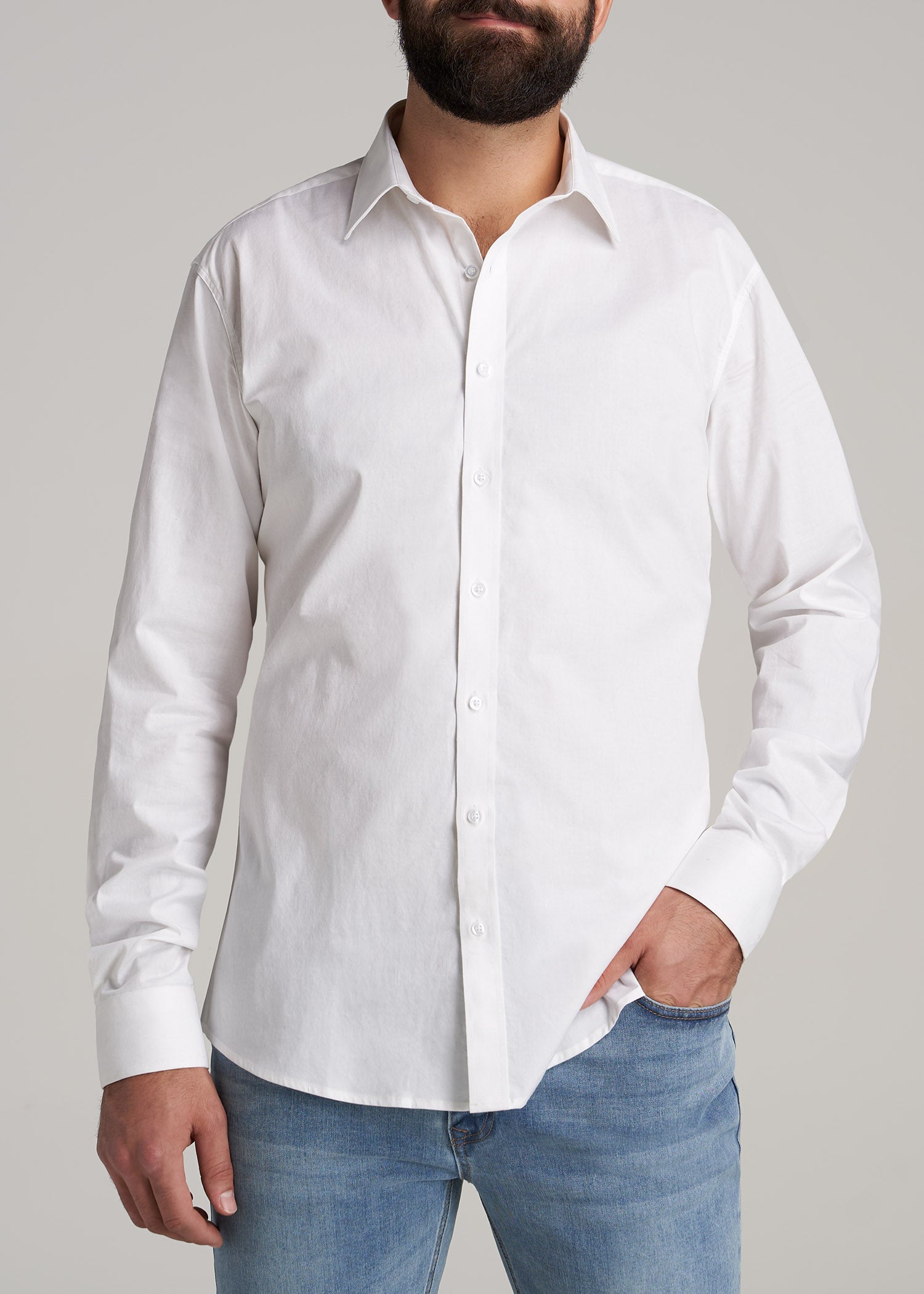    American-Tall-Men-Oskar-DressShirt-White-front