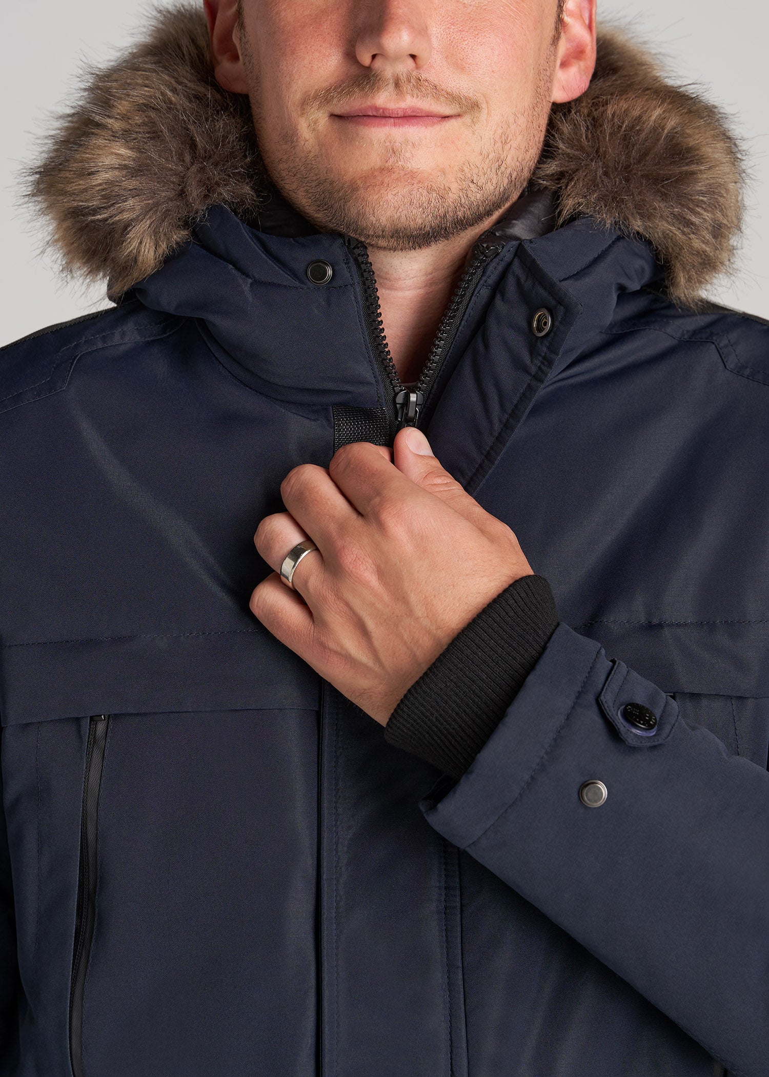    American-Tall-Men-Parka-Navy-detail3