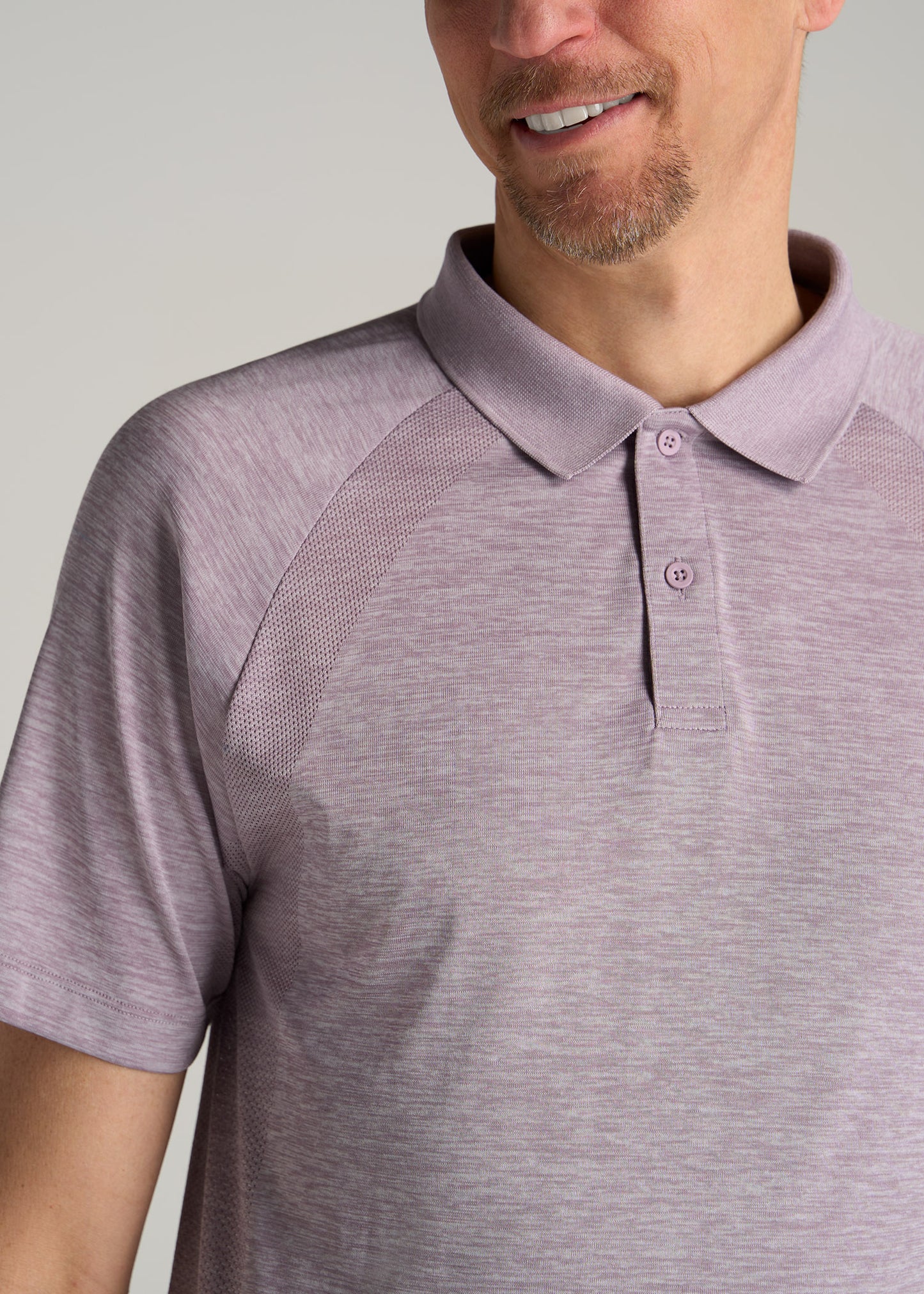     American-Tall-Men-Performance-Golf-Polo-Raglan-Lavender-Mix-detail