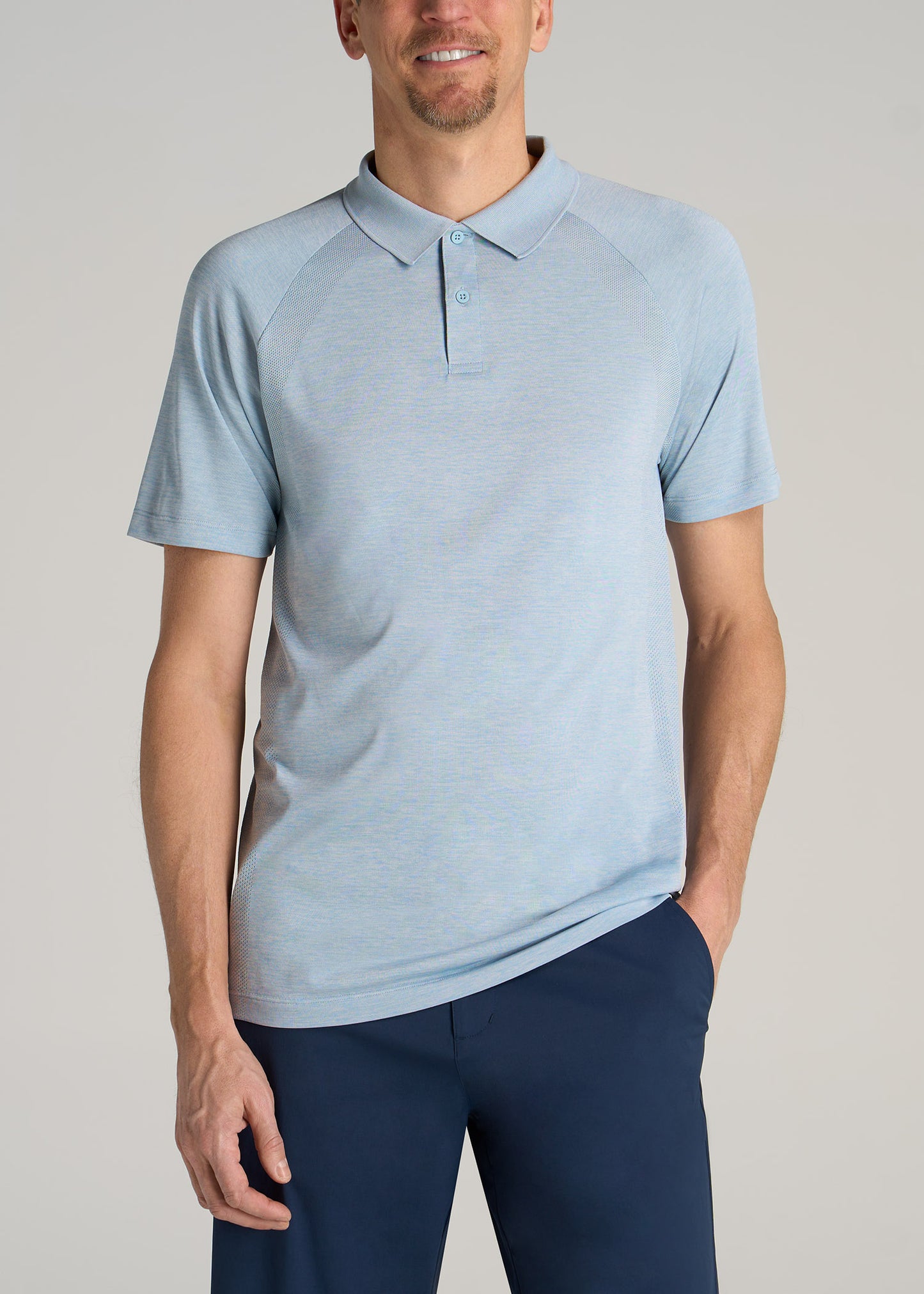     American-Tall-Men-Performance-Golf-Polo-Raglan-Light-Blue-Mix-front