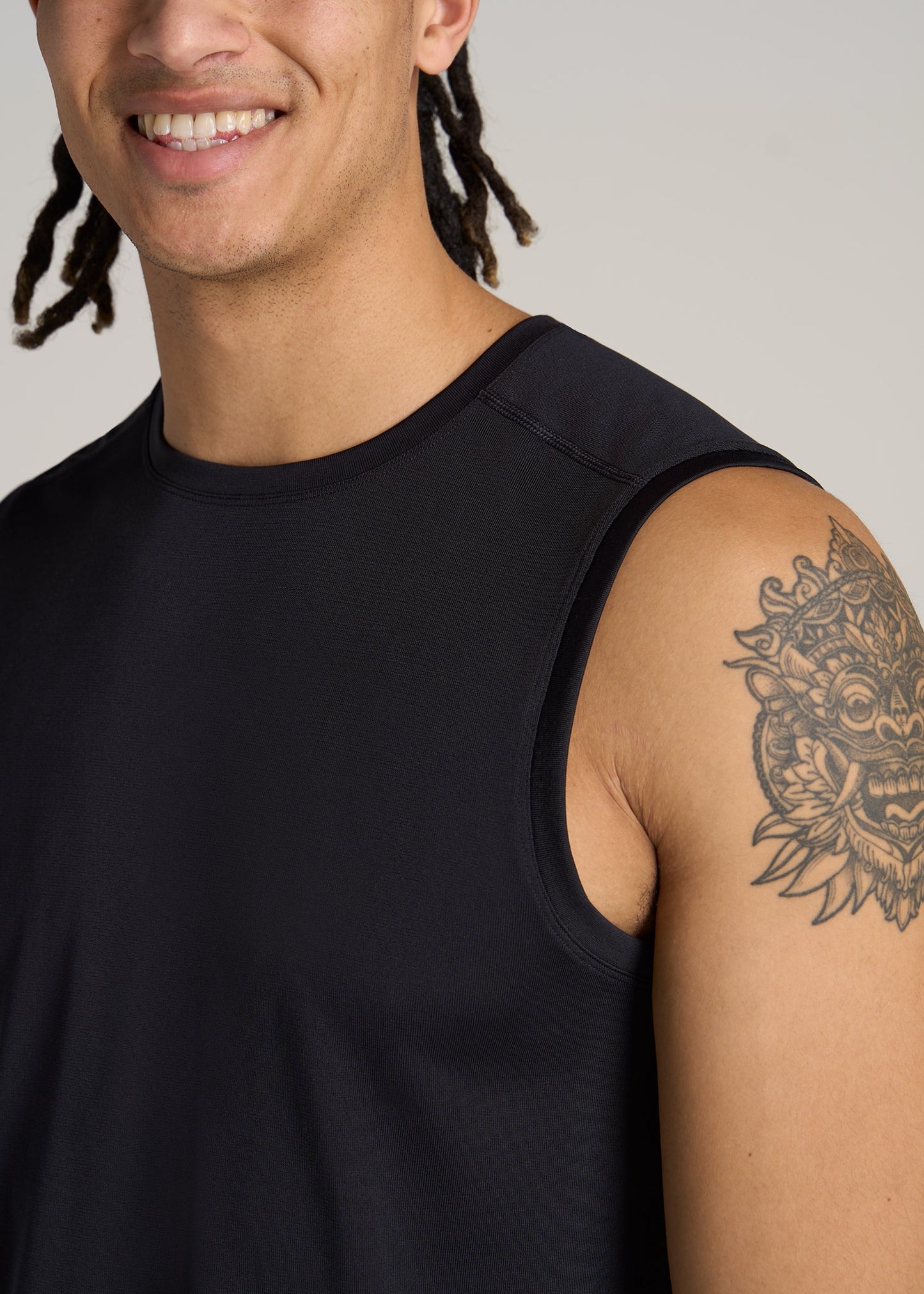 American-Tall-Men-Performance-Jersey-Tank-Black-detail