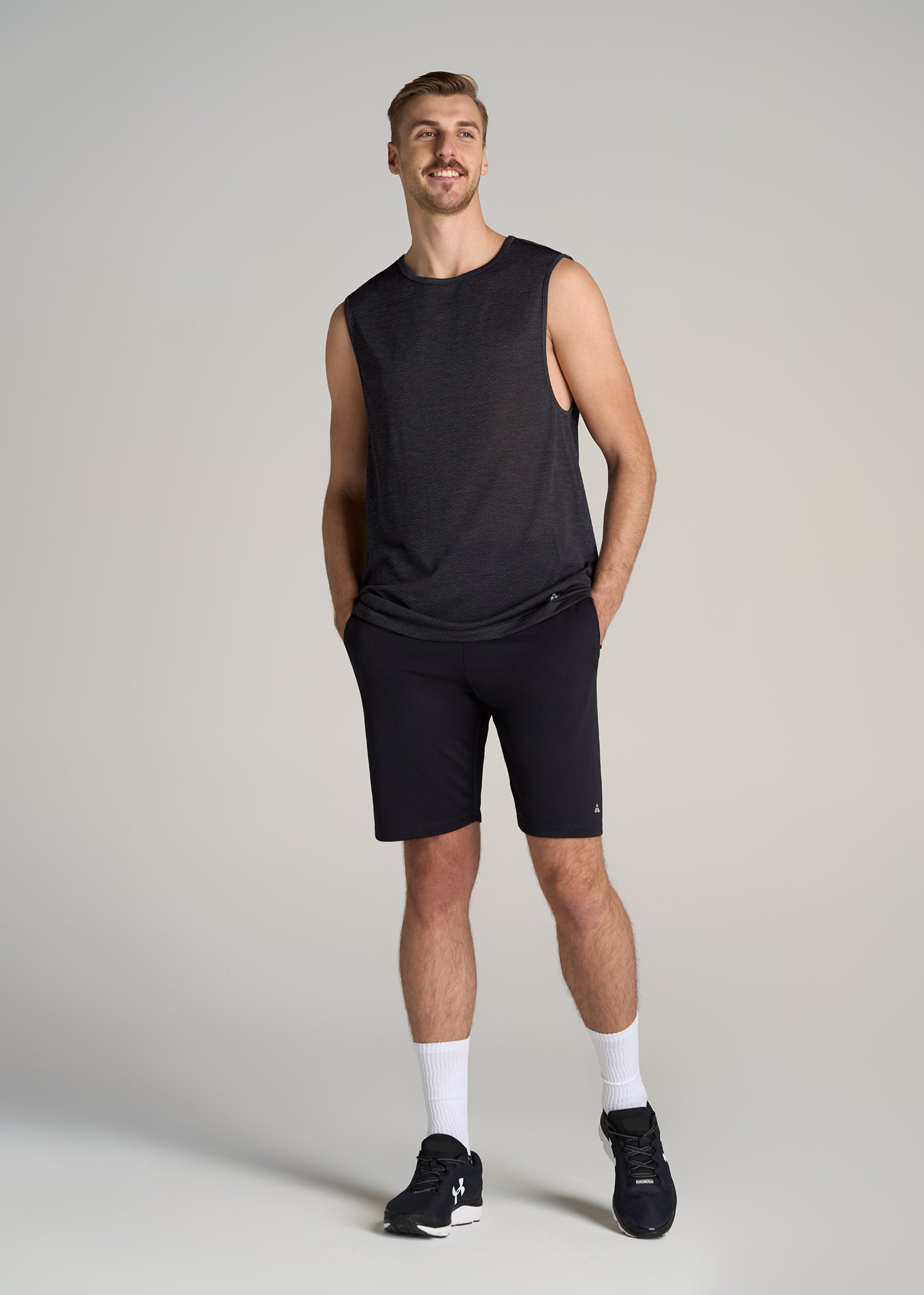       American-Tall-Men-Performance-SLIM-FIT-Engineered-Tank-Top-Charcoal-Mix-full