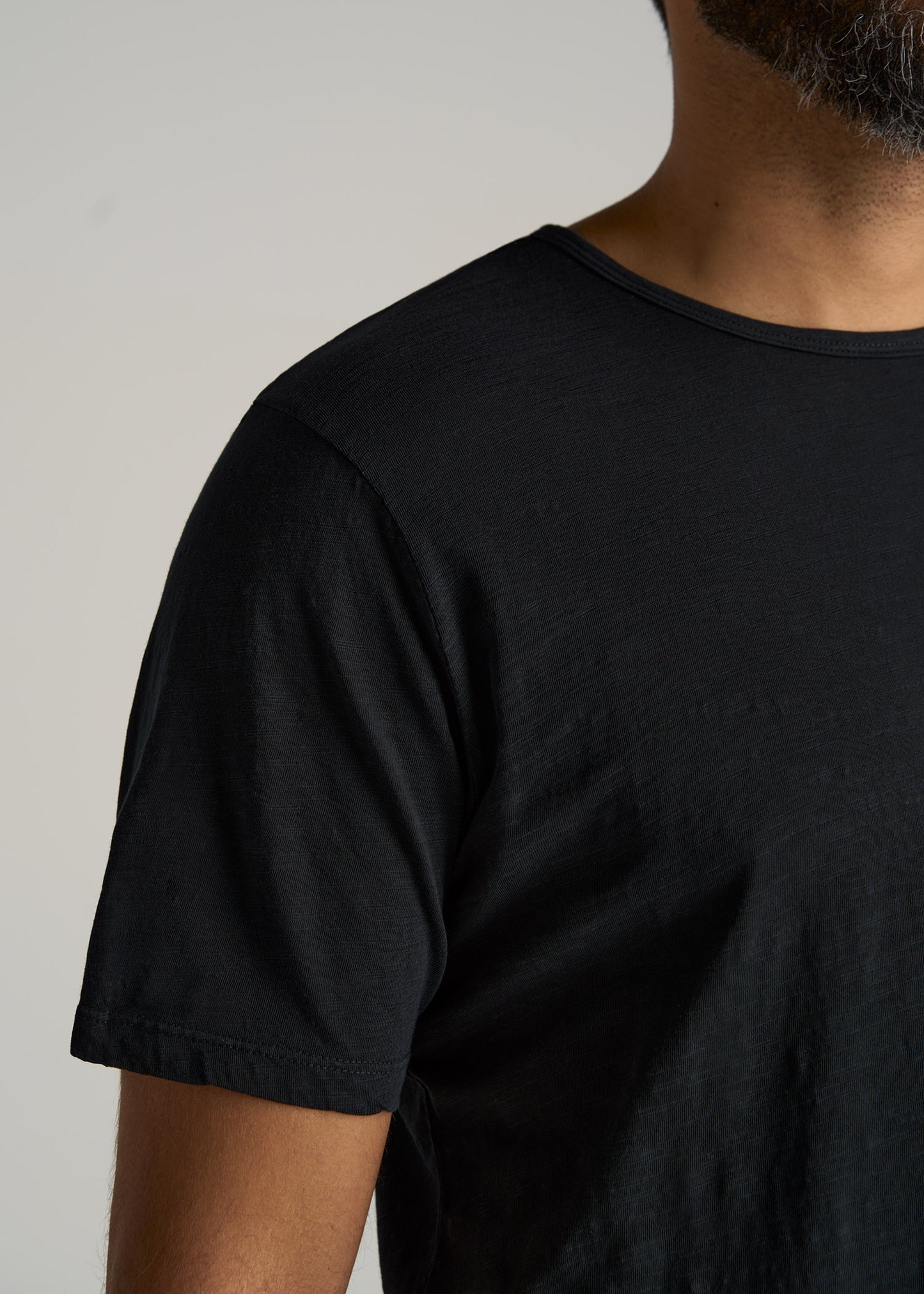     American-Tall-Men-Regular-Fit-Slub-Tee-Black-detail