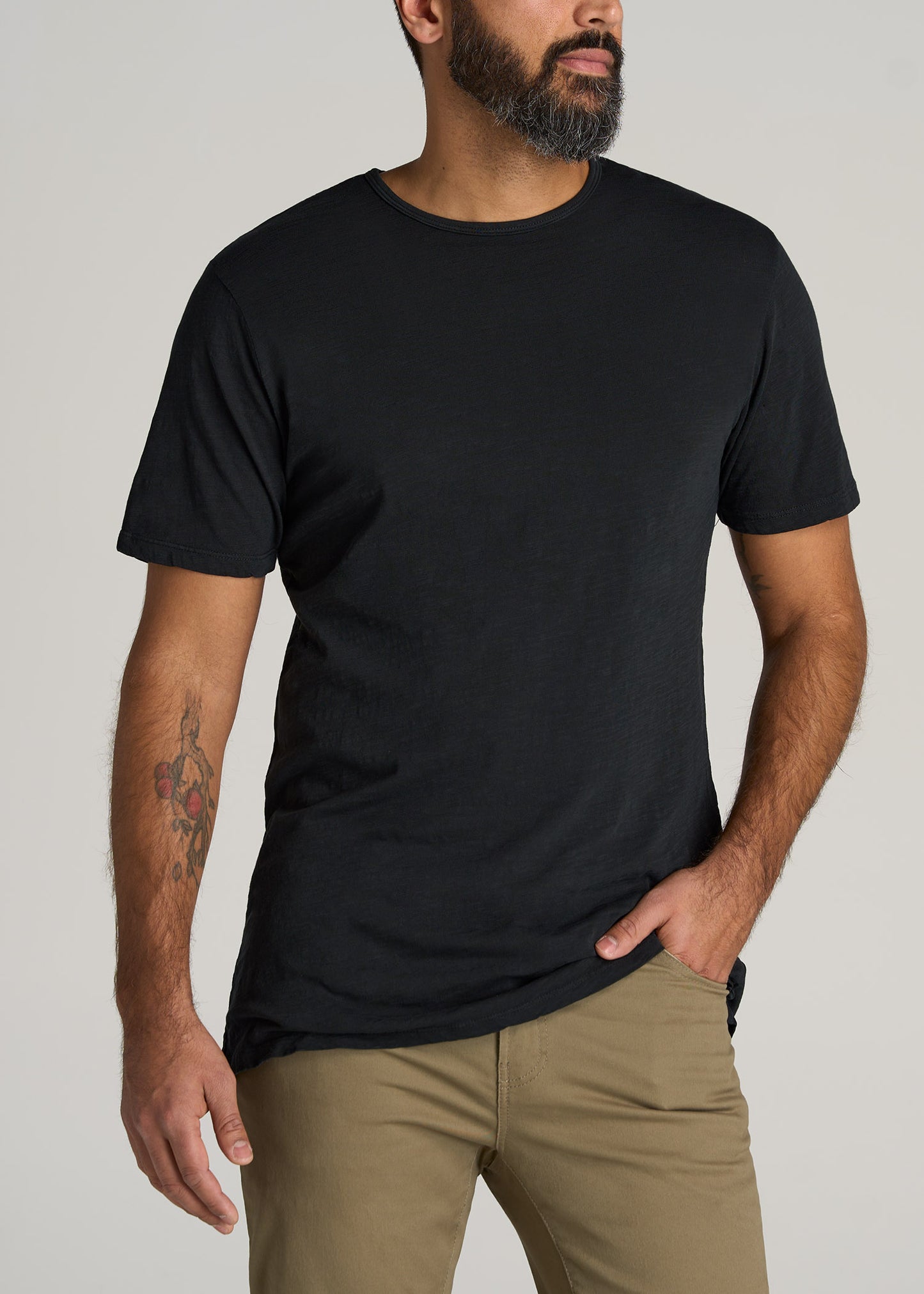     American-Tall-Men-Regular-Fit-Slub-Tee-Black-front