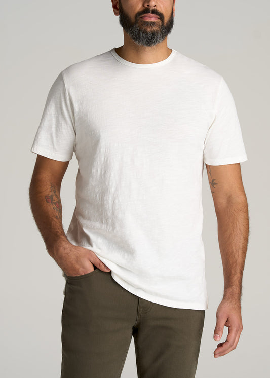 American-Tall-Men-Regular-Fit-Slub-Tee-Ecru-White-front