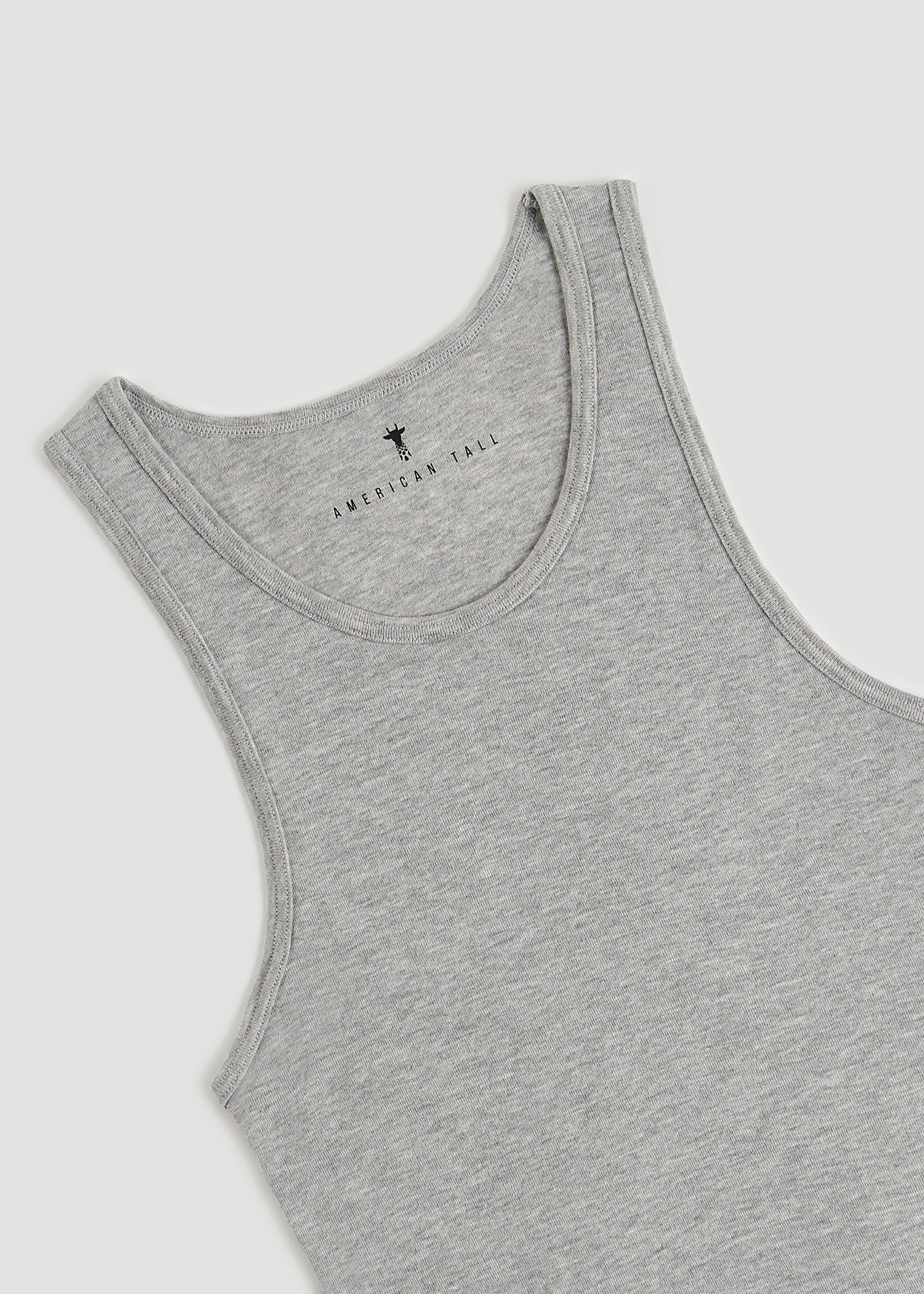       American-Tall-Men-Ribbed-Undershirt-Tank-Top-2-PK-Grey-Mix-Detail