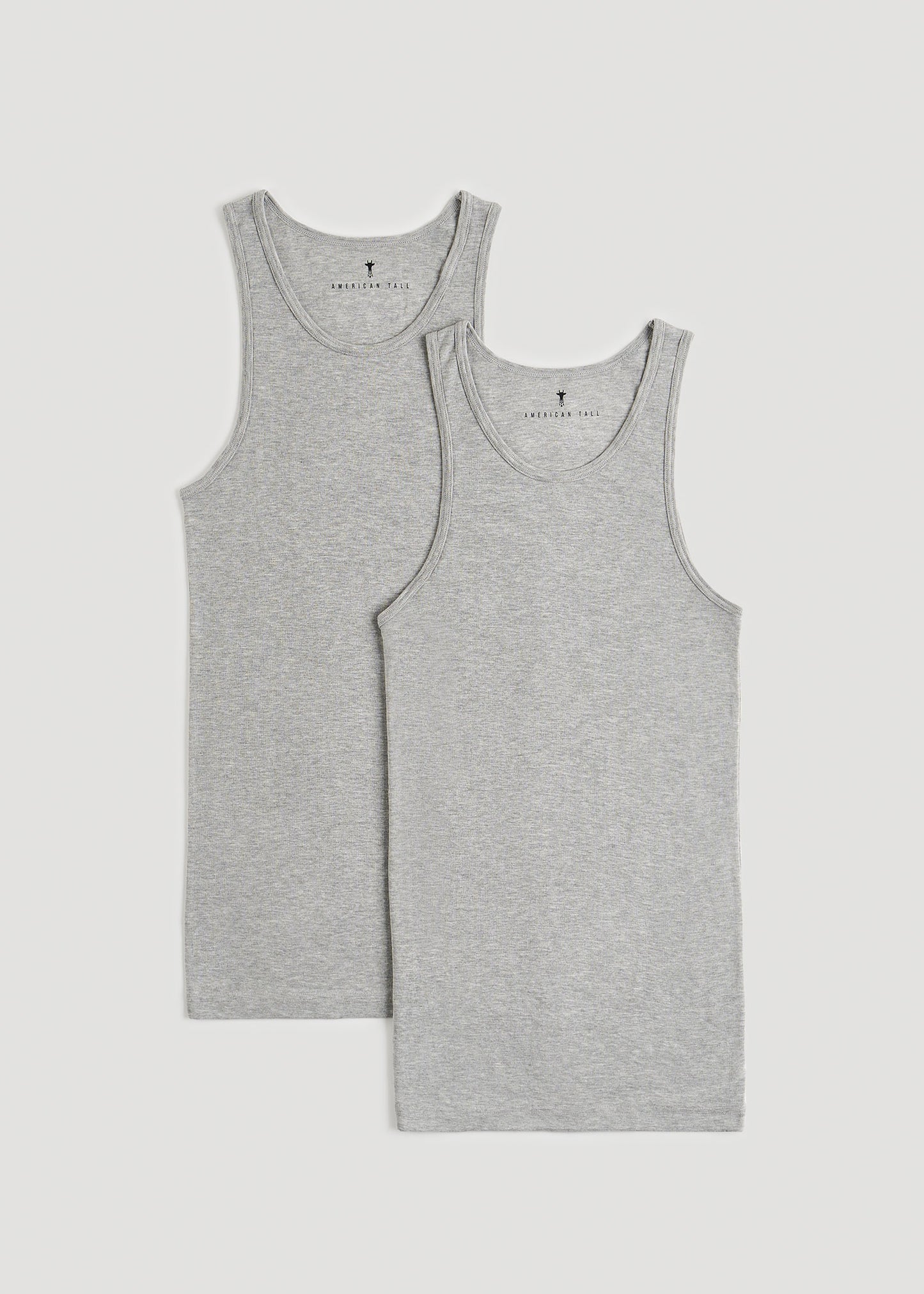       American-Tall-Men-Ribbed-Undershirt-Tank-Top-2-PK-Grey-Mix-Double