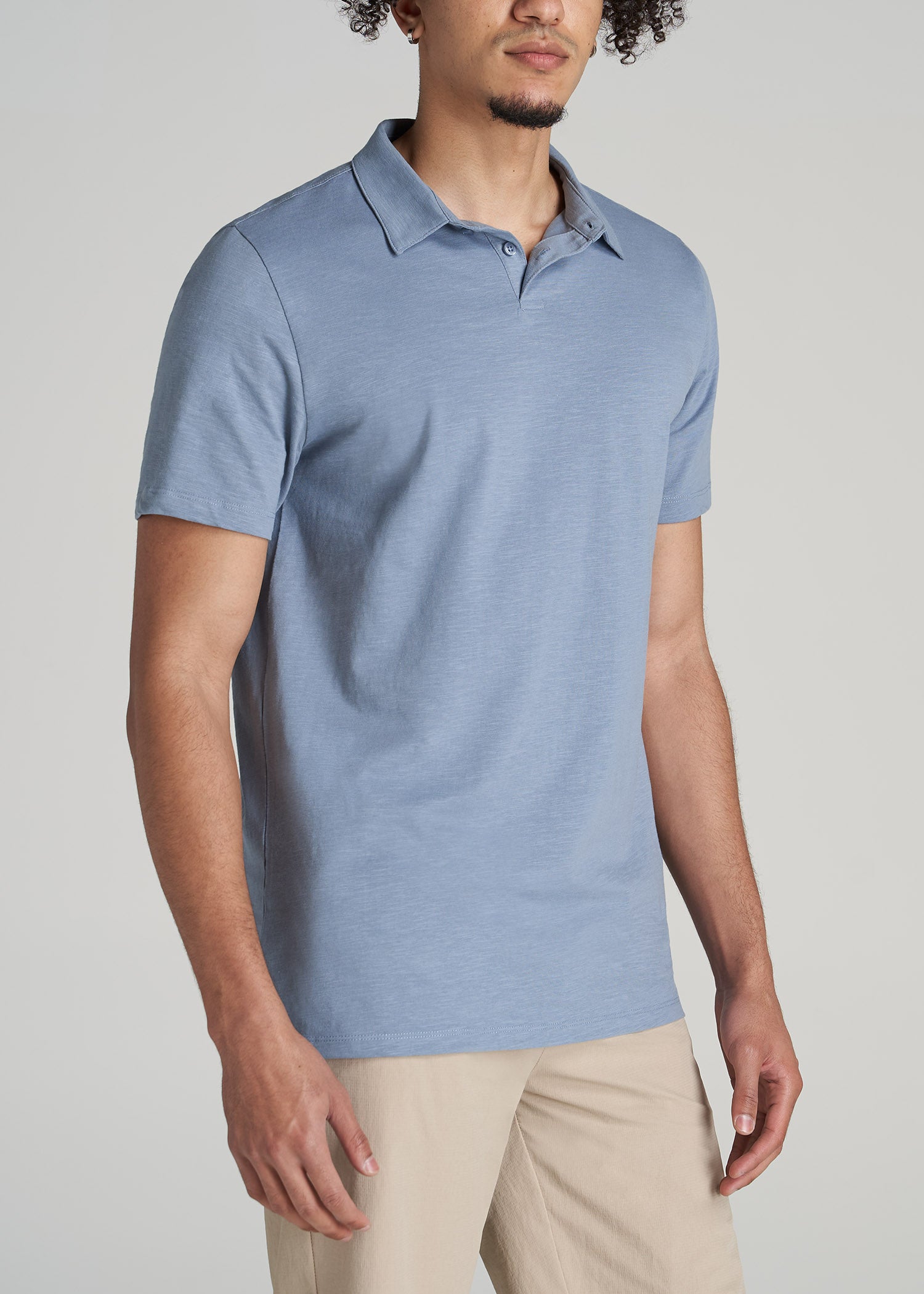       American-Tall-Men-Slub-Self-Collar-Polo-With-Placket-Chambray-side