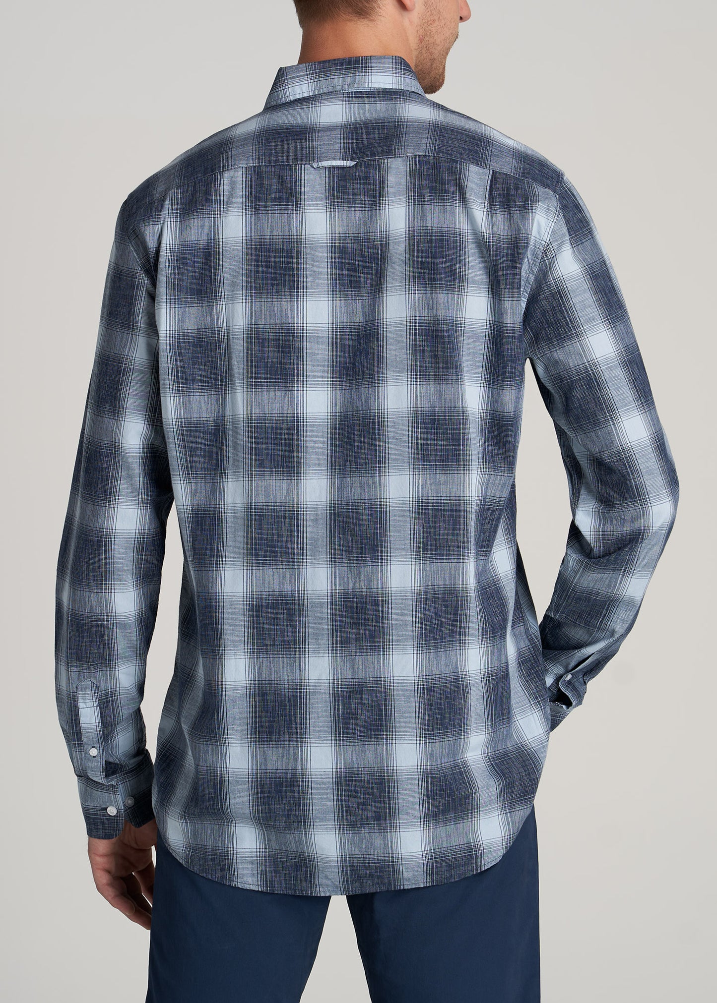    American-Tall-Men-Soft-Wash-Blue-Plaid-back