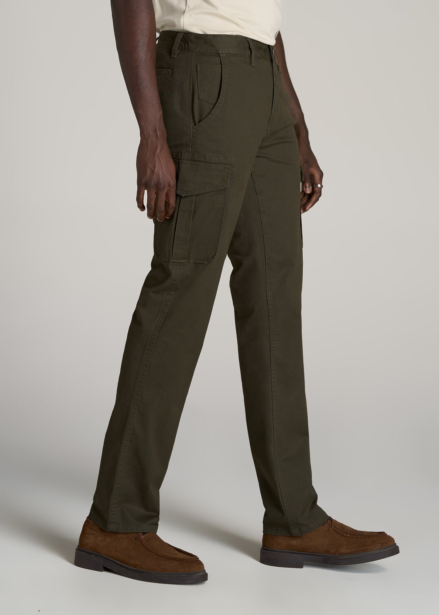         American-Tall-Men-Stretch-Twill-Cargo-Pants-Camo-Green-side