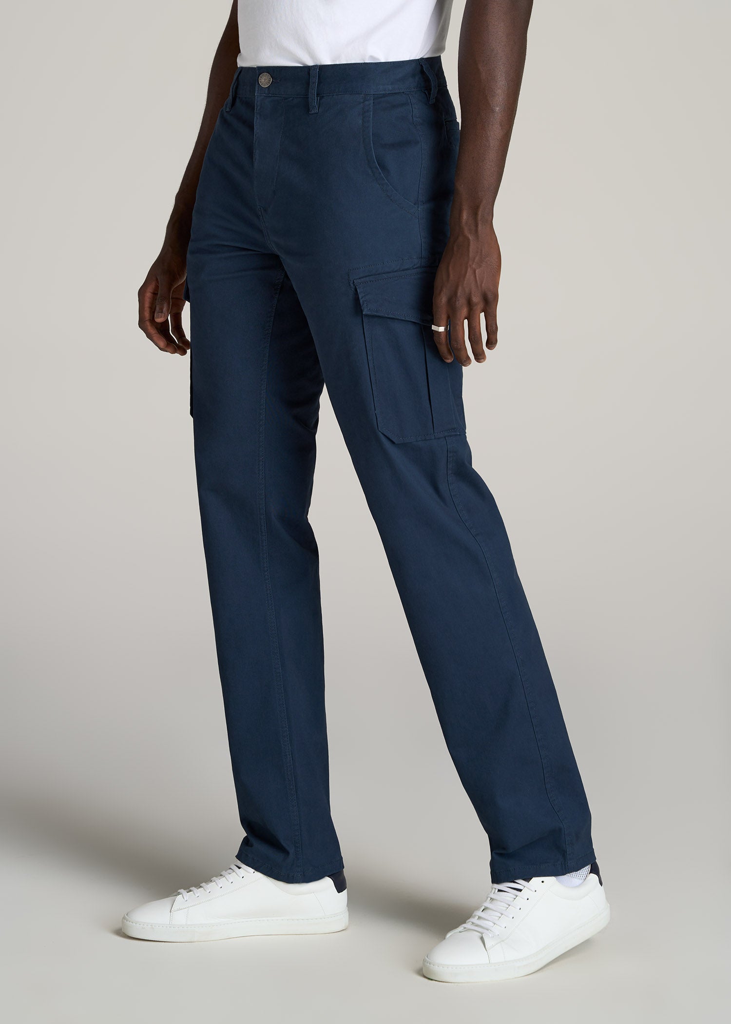       American-Tall-Men-Stretch-Twill-Cargo-Pants-Marine-Navy-side