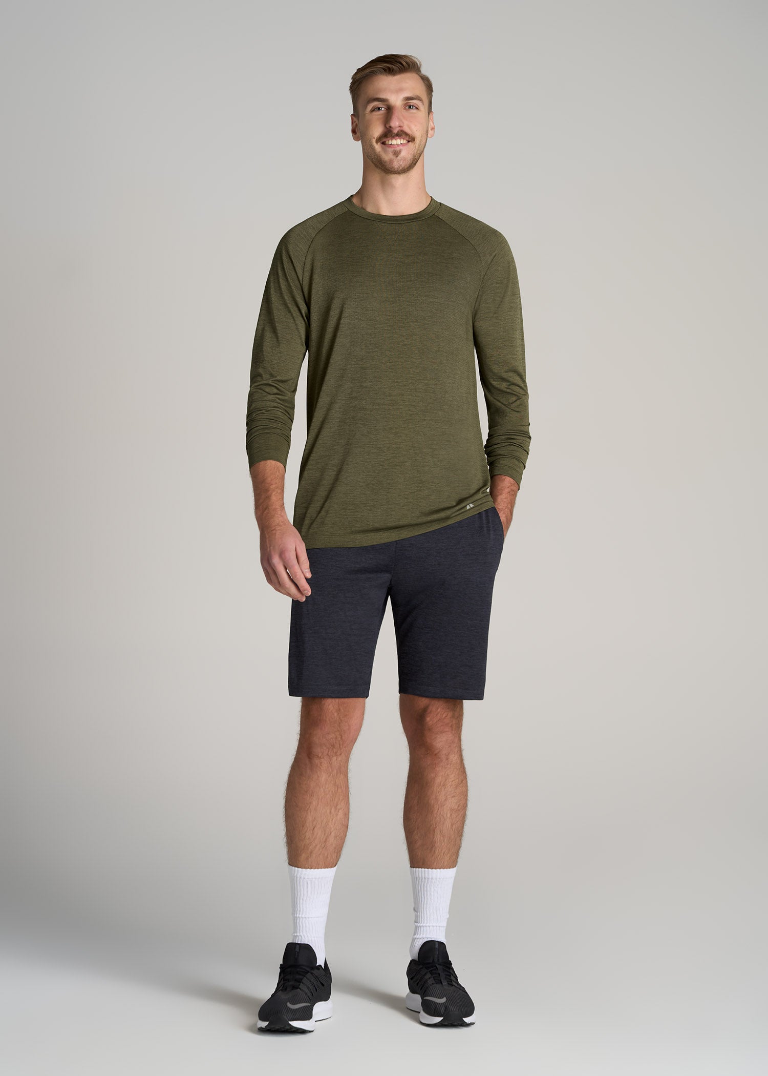     American-Tall-Men-Tech-Long-Sleeve-Raglan-Tee-Olive-Mix-full