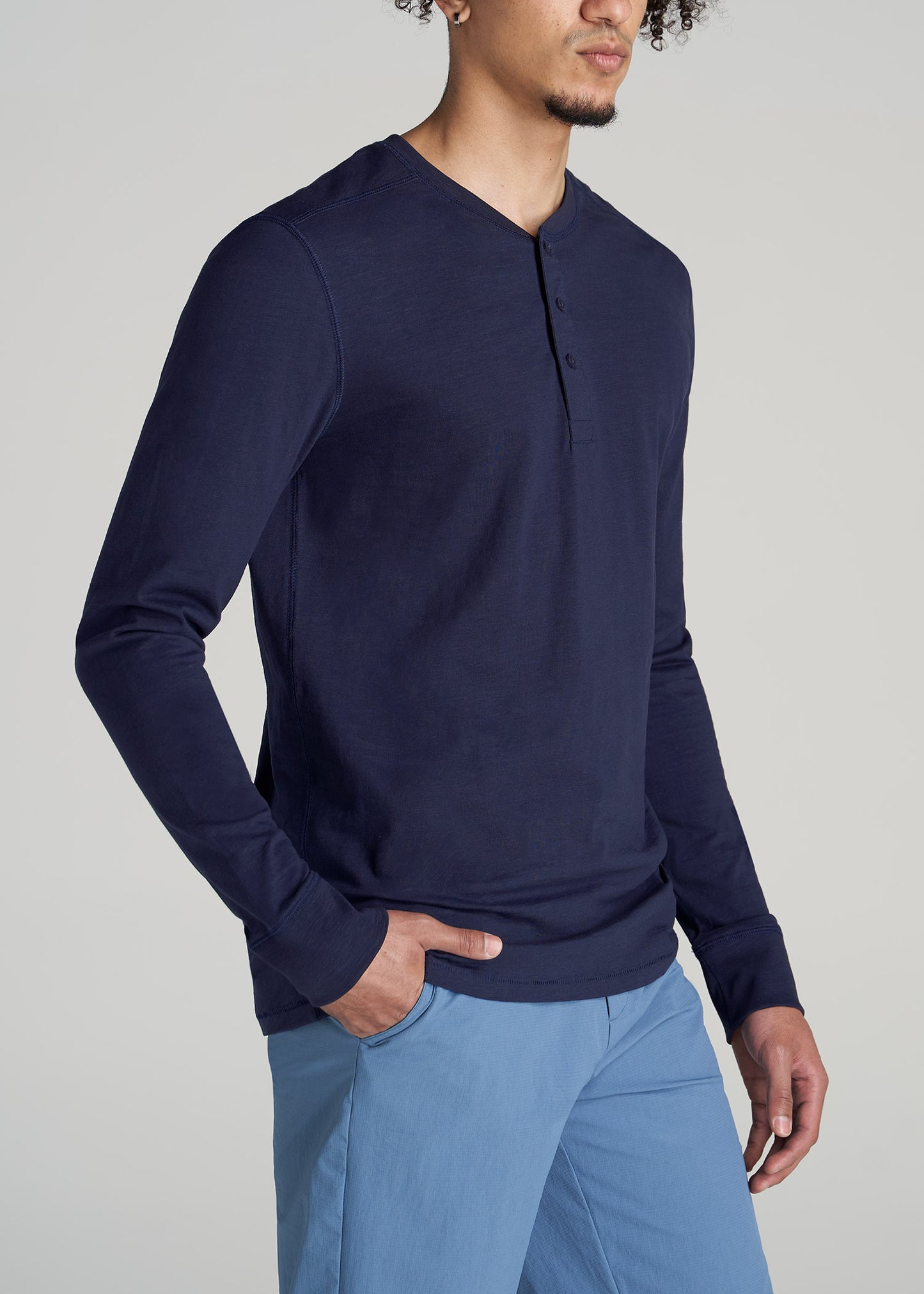       American-Tall-Men-Three-Button-Long-Sleeve-Slub-Henley-Navy-side