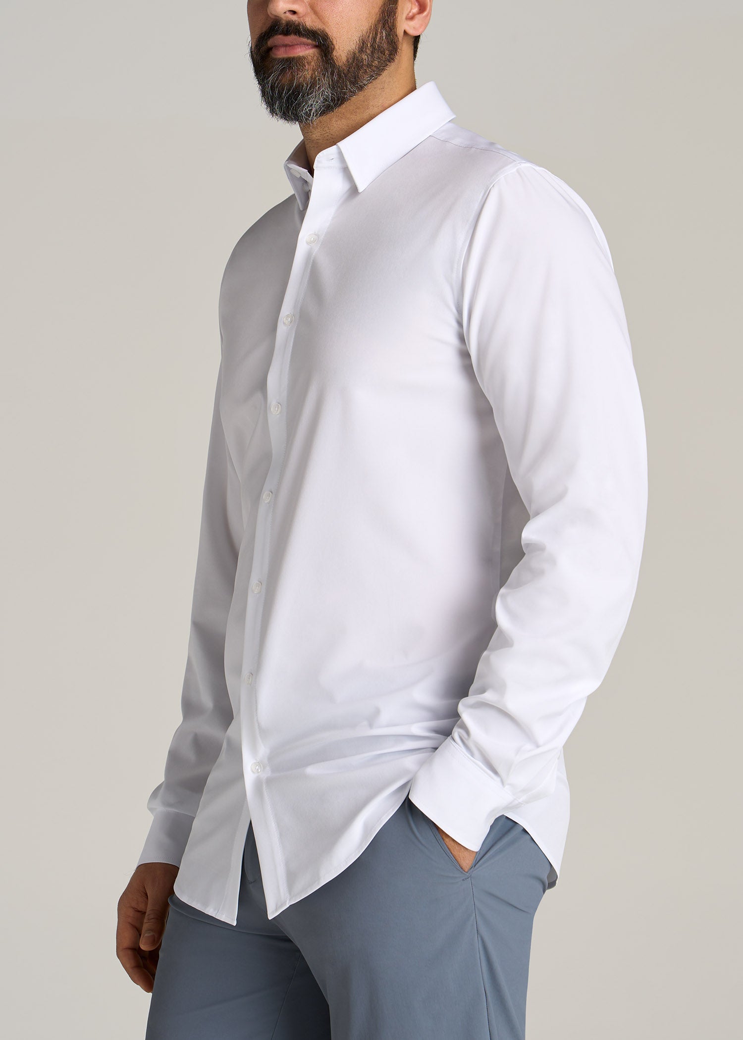 American-Tall-Men-Traveler-Stretch-Dress-Shirt-White-side