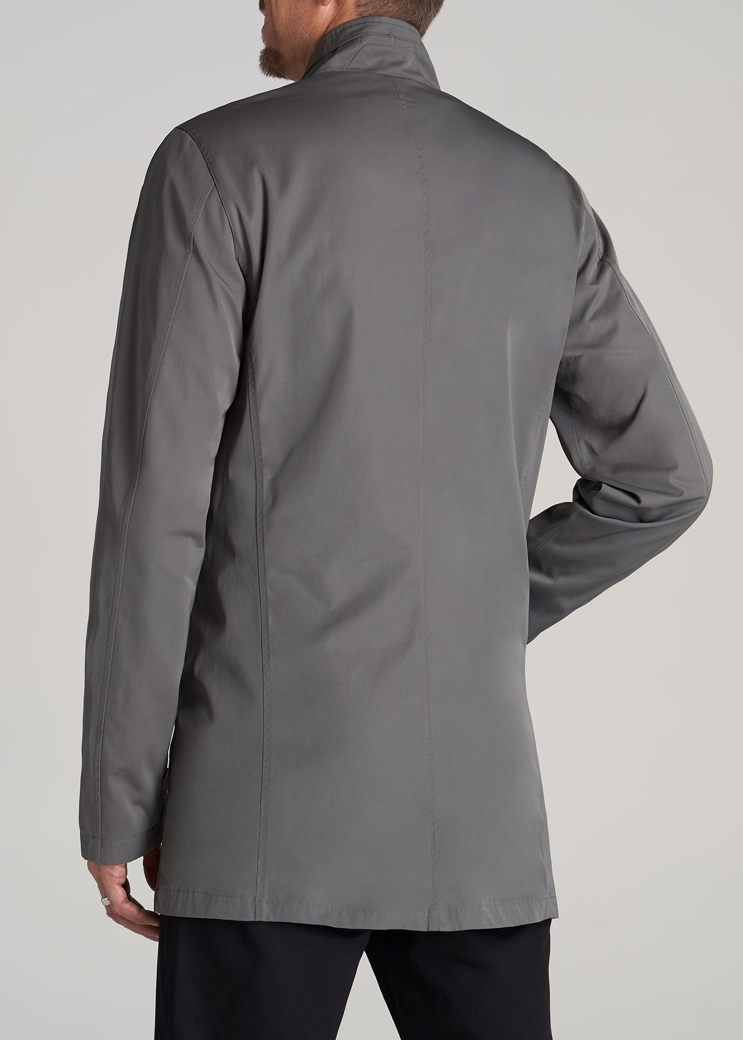         American-Tall-Men-Zip-Trench-Coat-Slate-Grey-back