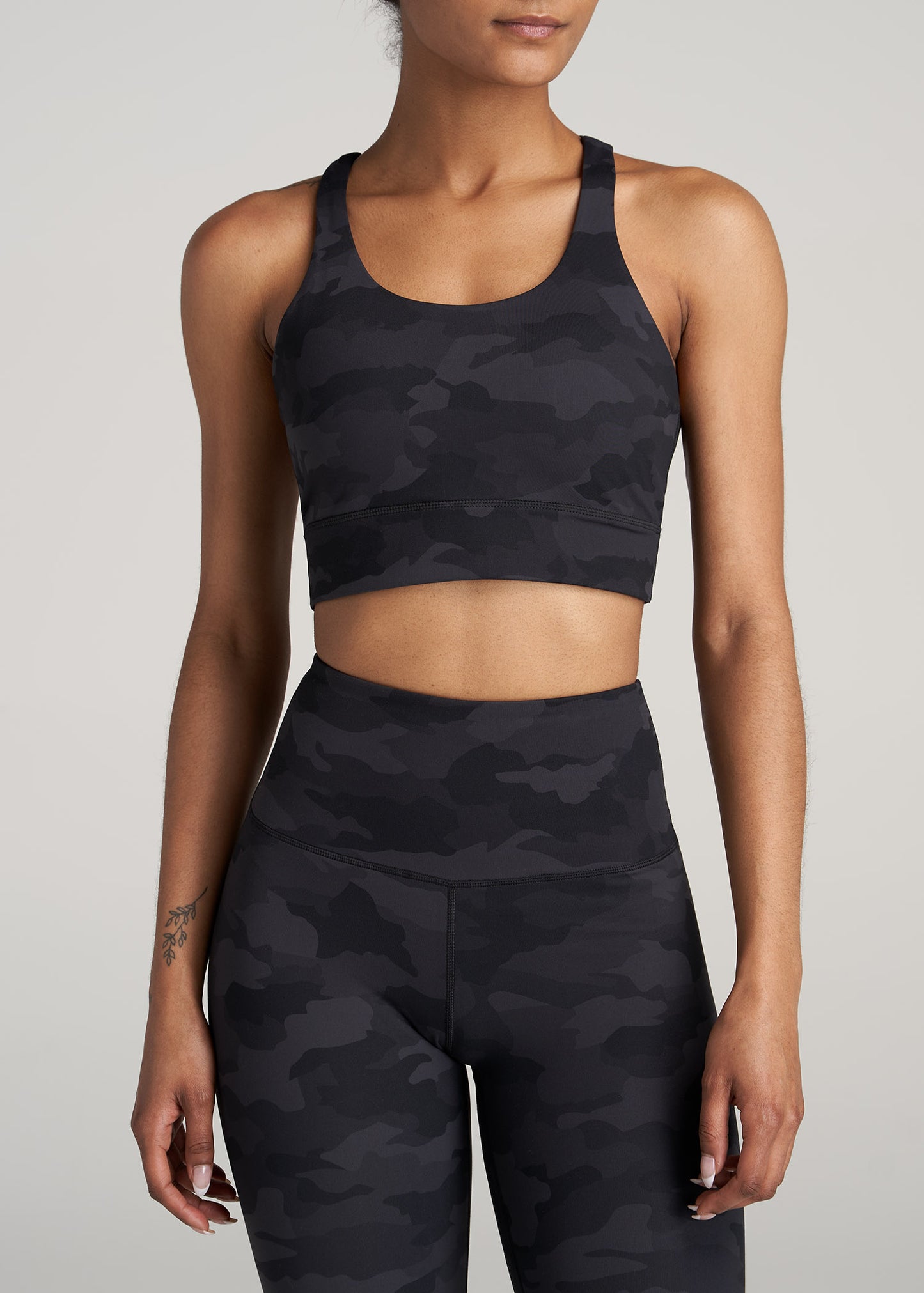     American-Tall-Women-Balance-Crisscross-SportBra-GreyCamo-front