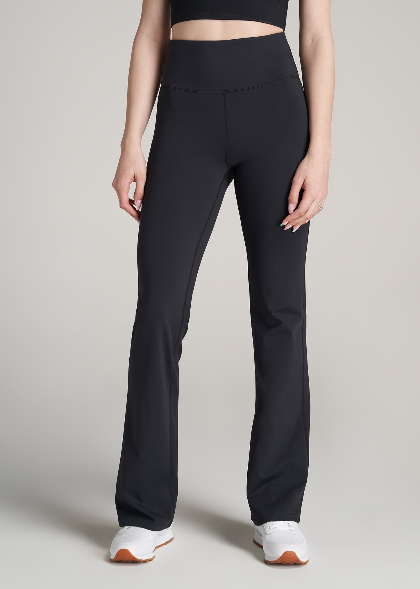    American-Tall-Women-Balance-OpenBottom-Yoga-Pant-Black-front