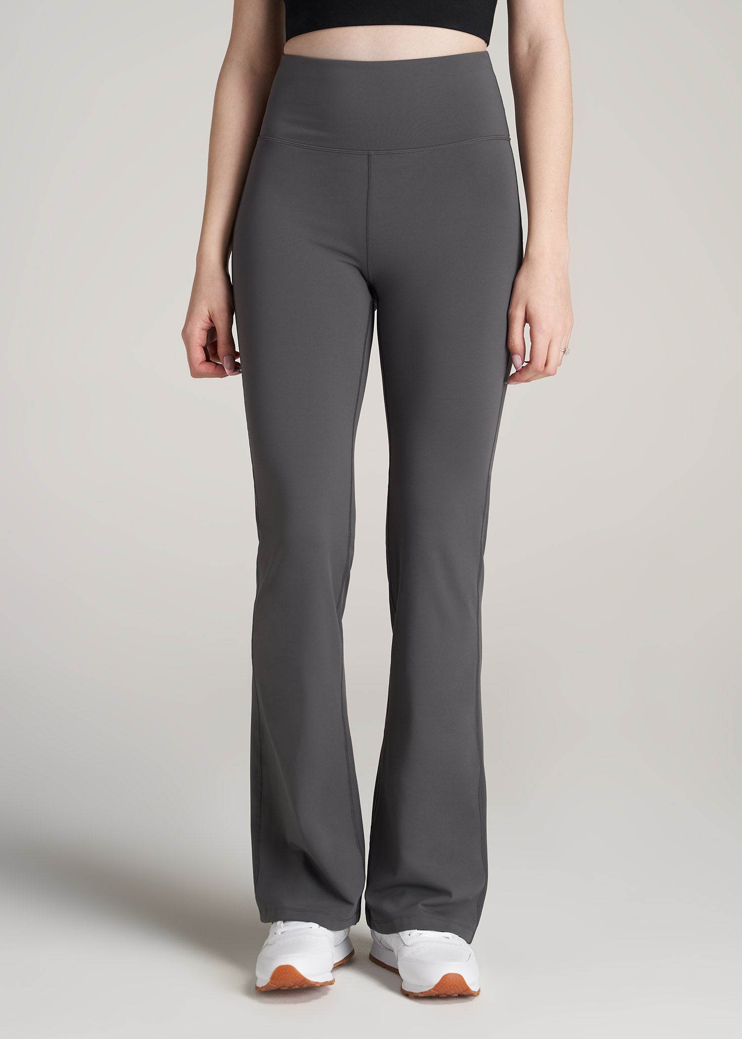    American-Tall-Women-Balance-OpenBottom-Yoga-Pant-Charcoal-front