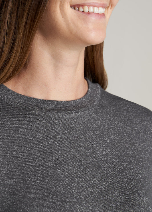    American-Tall-Women-COZY-Lounge-Crewneck-Ribbing-CharcoalMix-detail