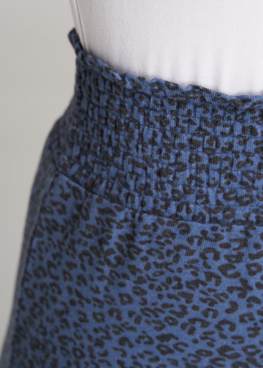     American-Tall-Women-COZY-Pj-LoungeShorts-NavyLeopard-detail