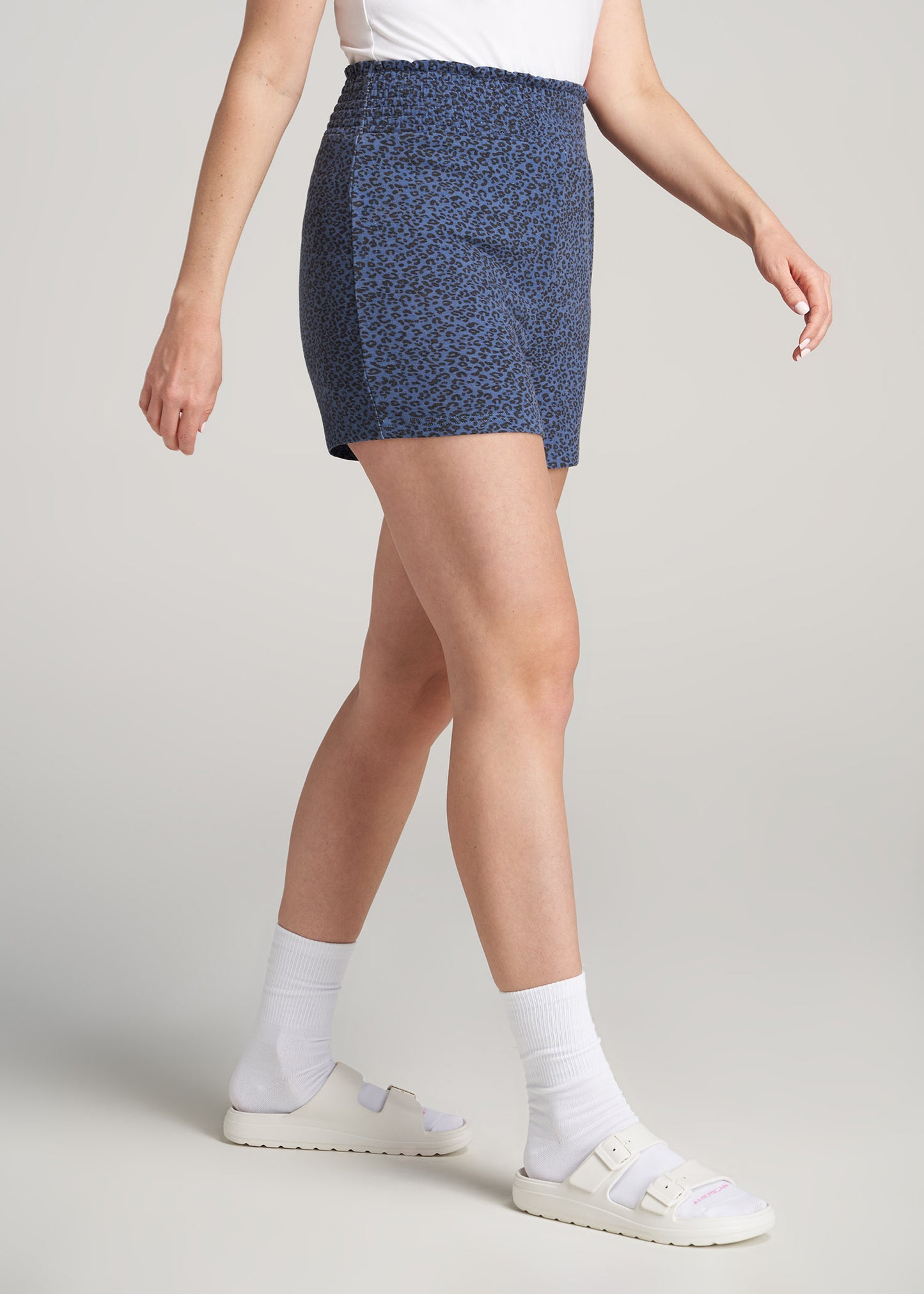    American-Tall-Women-COZY-Pj-LoungeShorts-NavyLeopard-side