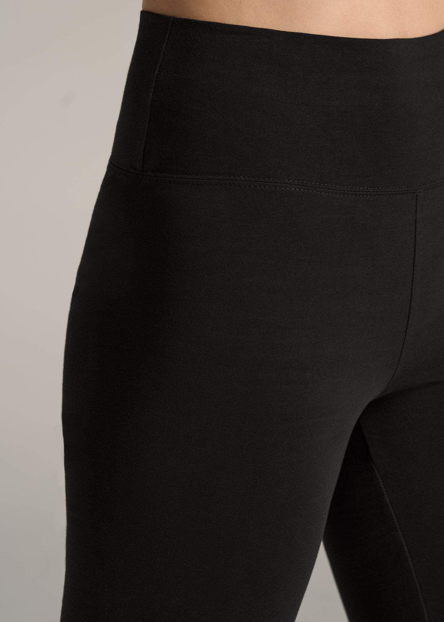       American-Tall-Women-Cotton-Leggings-Black-detail