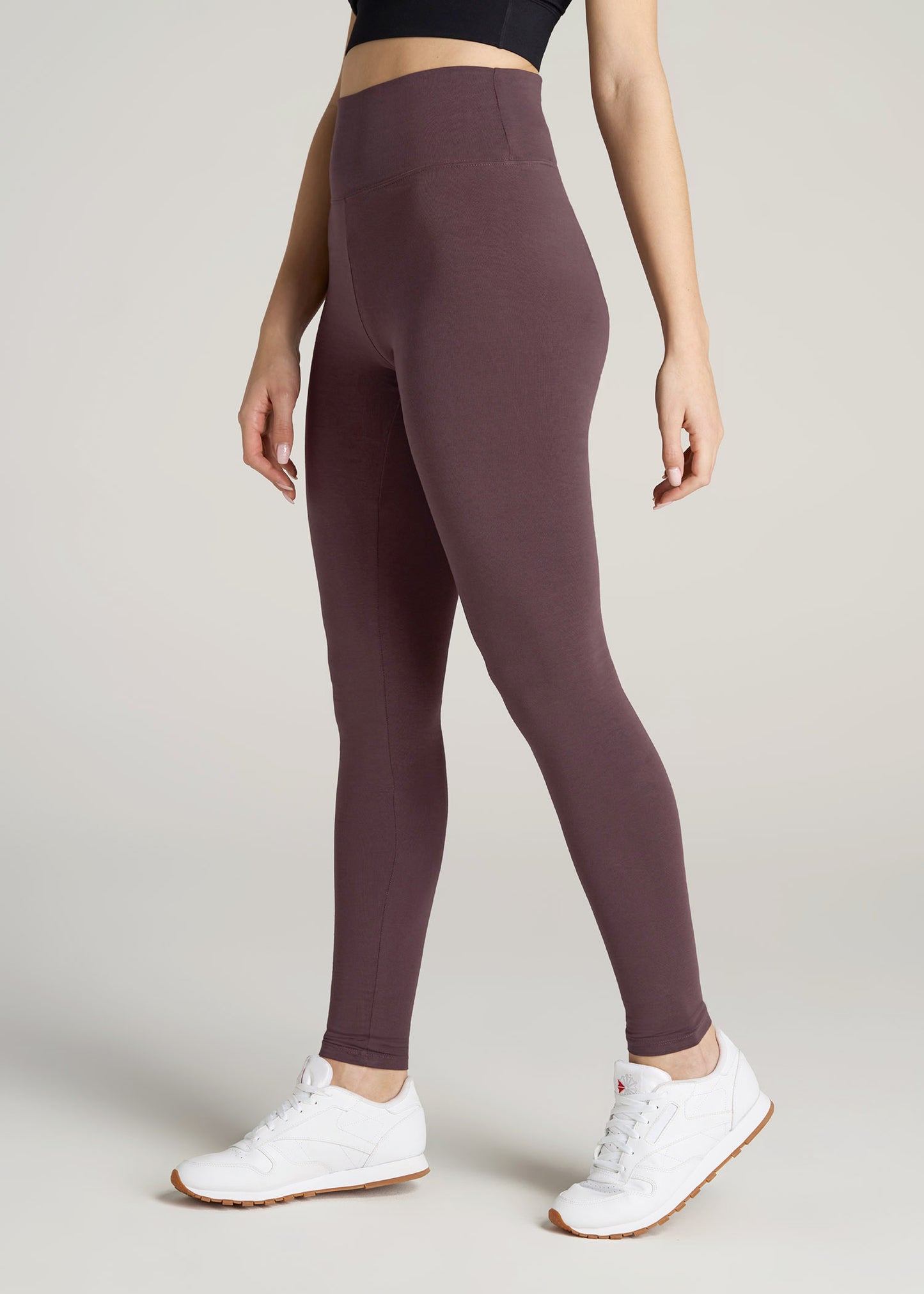       American-Tall-Women-Cotton-Leggings-Dusty-Merlot-side