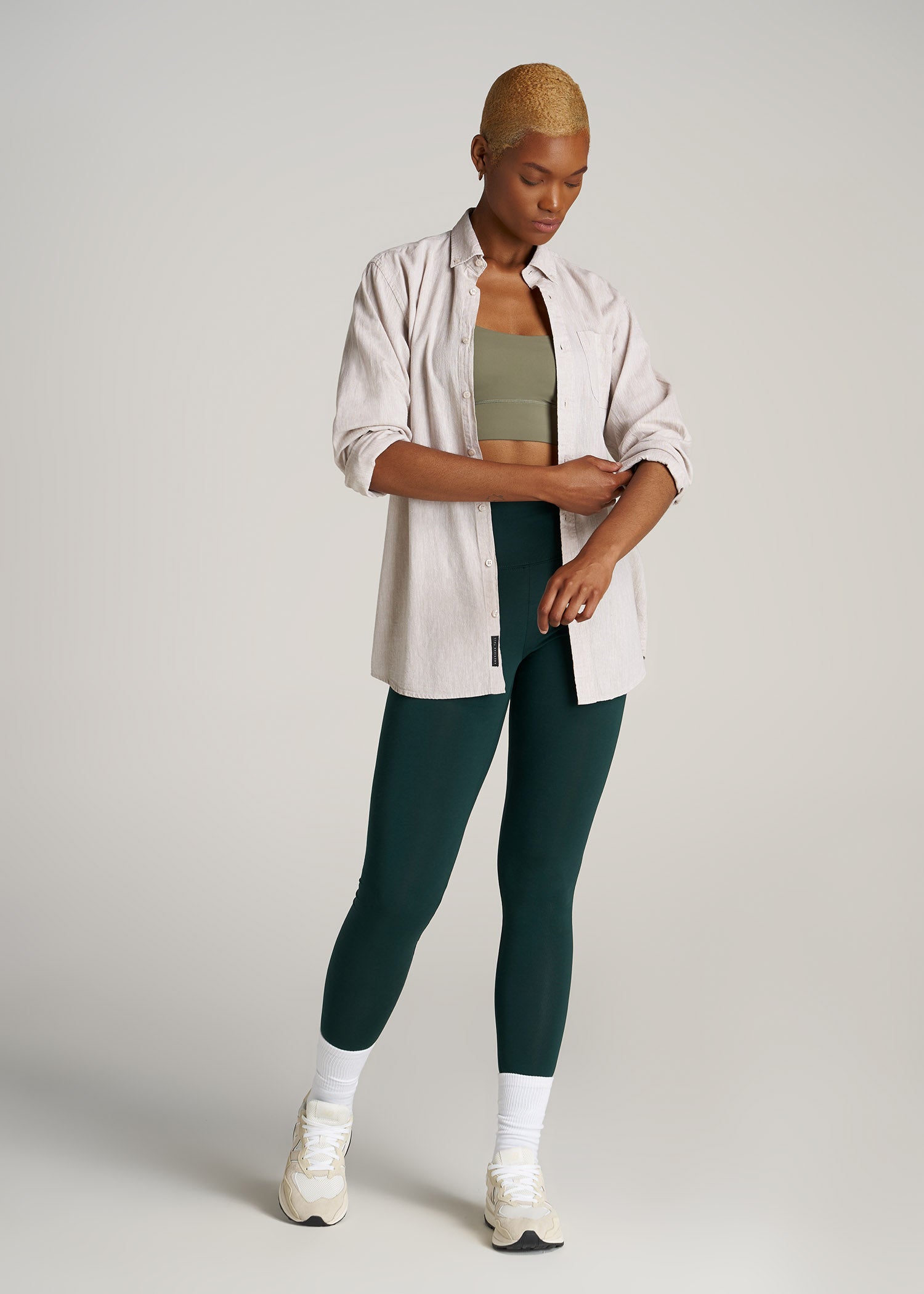    American-Tall-Women-Cotton-Leggings-Emerald-full