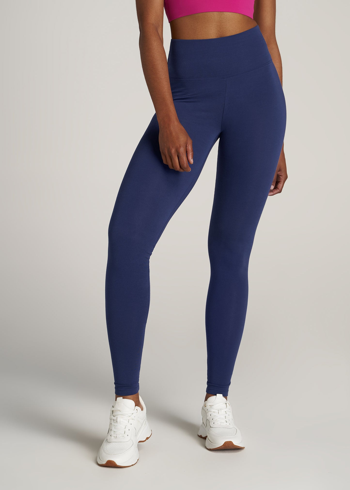    American-Tall-Women-Cotton-Leggings-Midnight-Blue-front