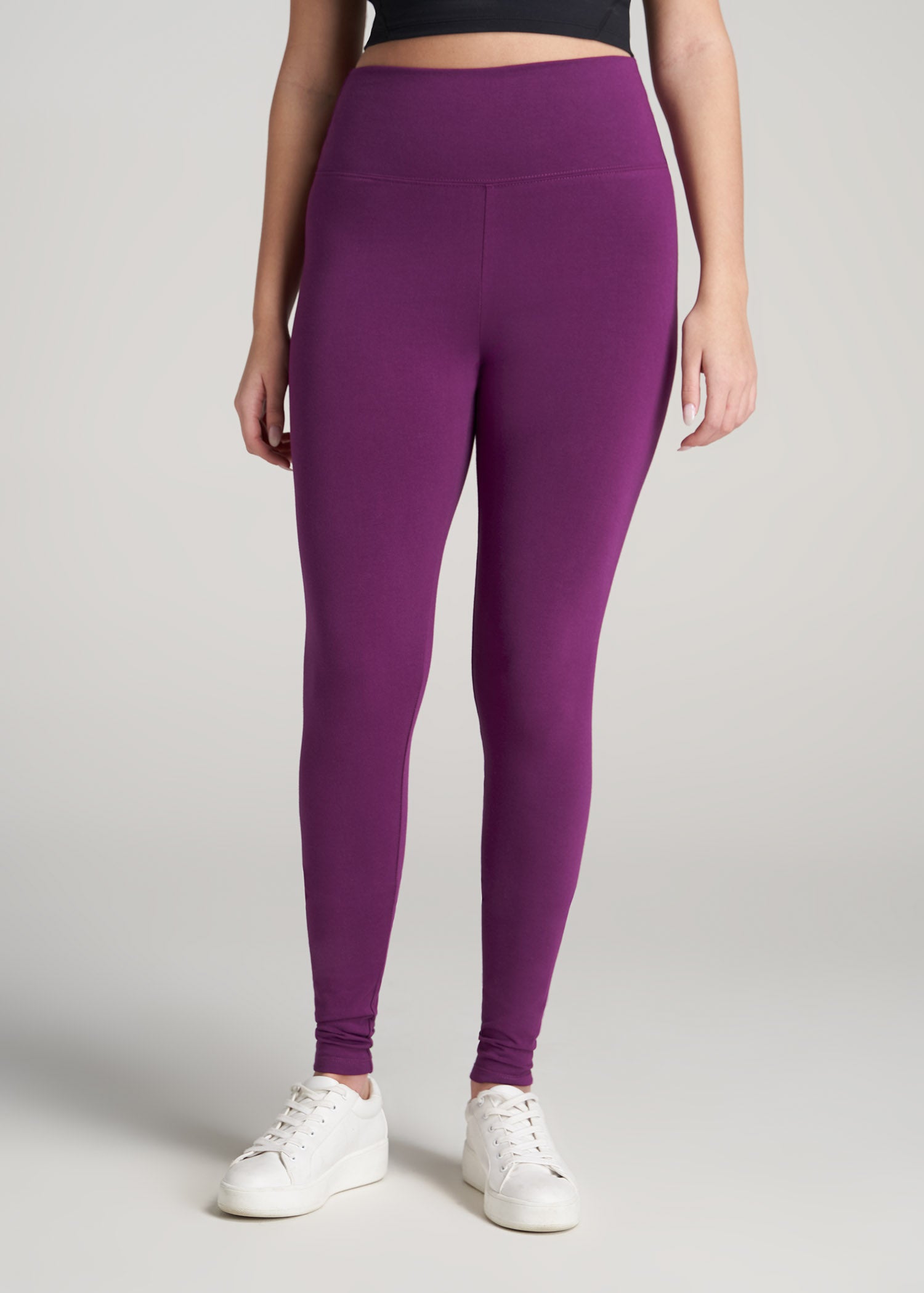      American-Tall-Women-CottonLeggings-Plum-front