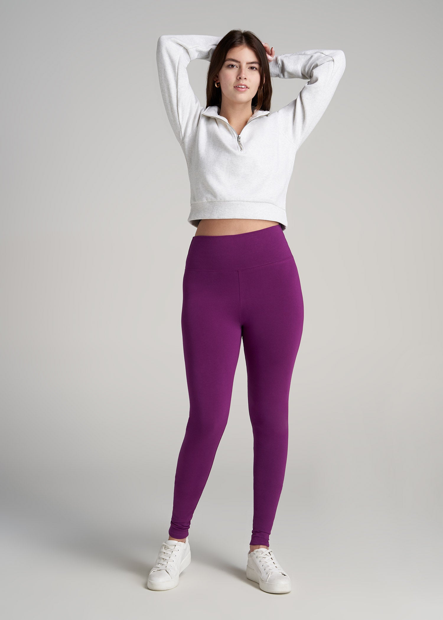    American-Tall-Women-CottonLeggings-Plum-full