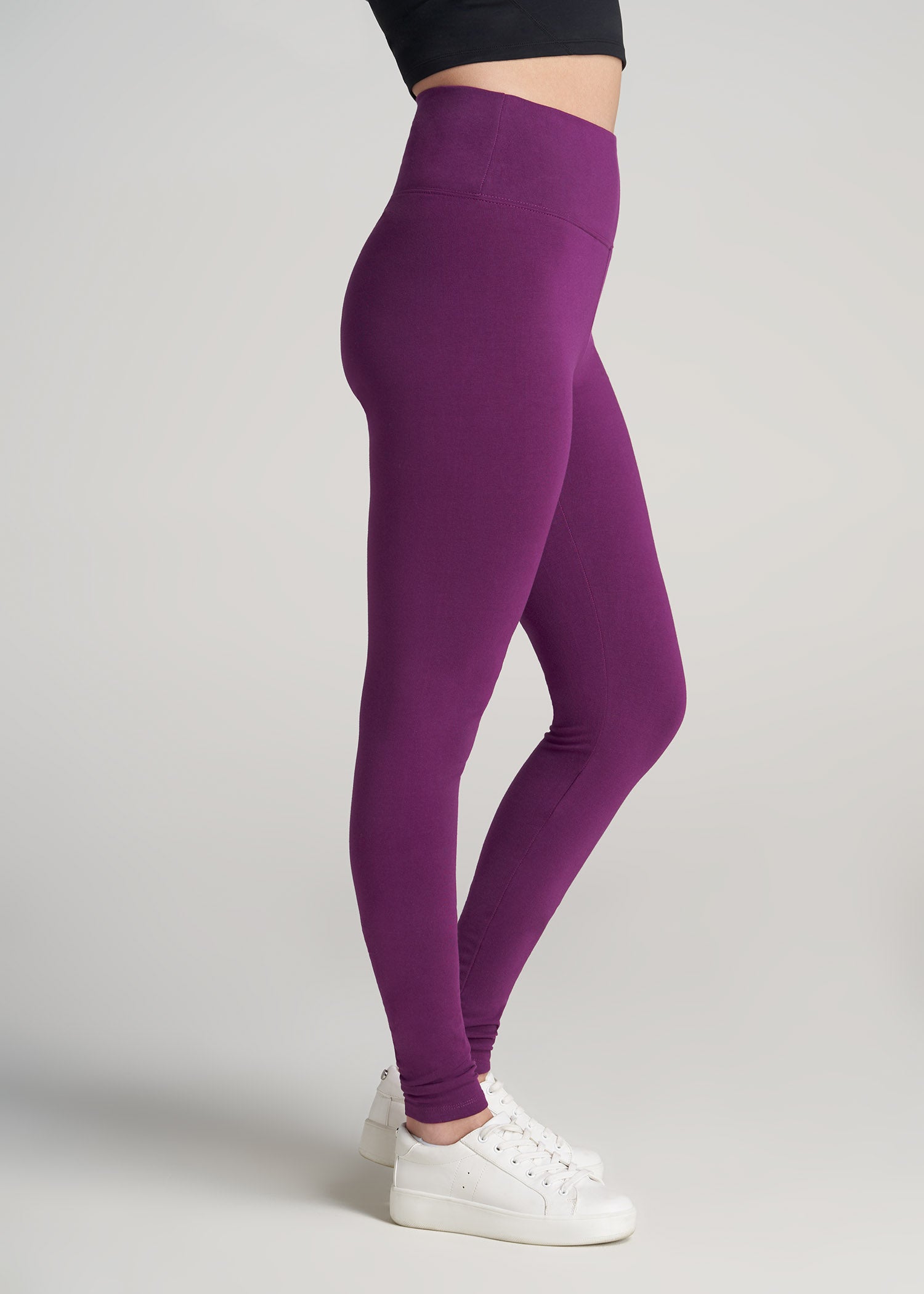     American-Tall-Women-CottonLeggings-Plum-side