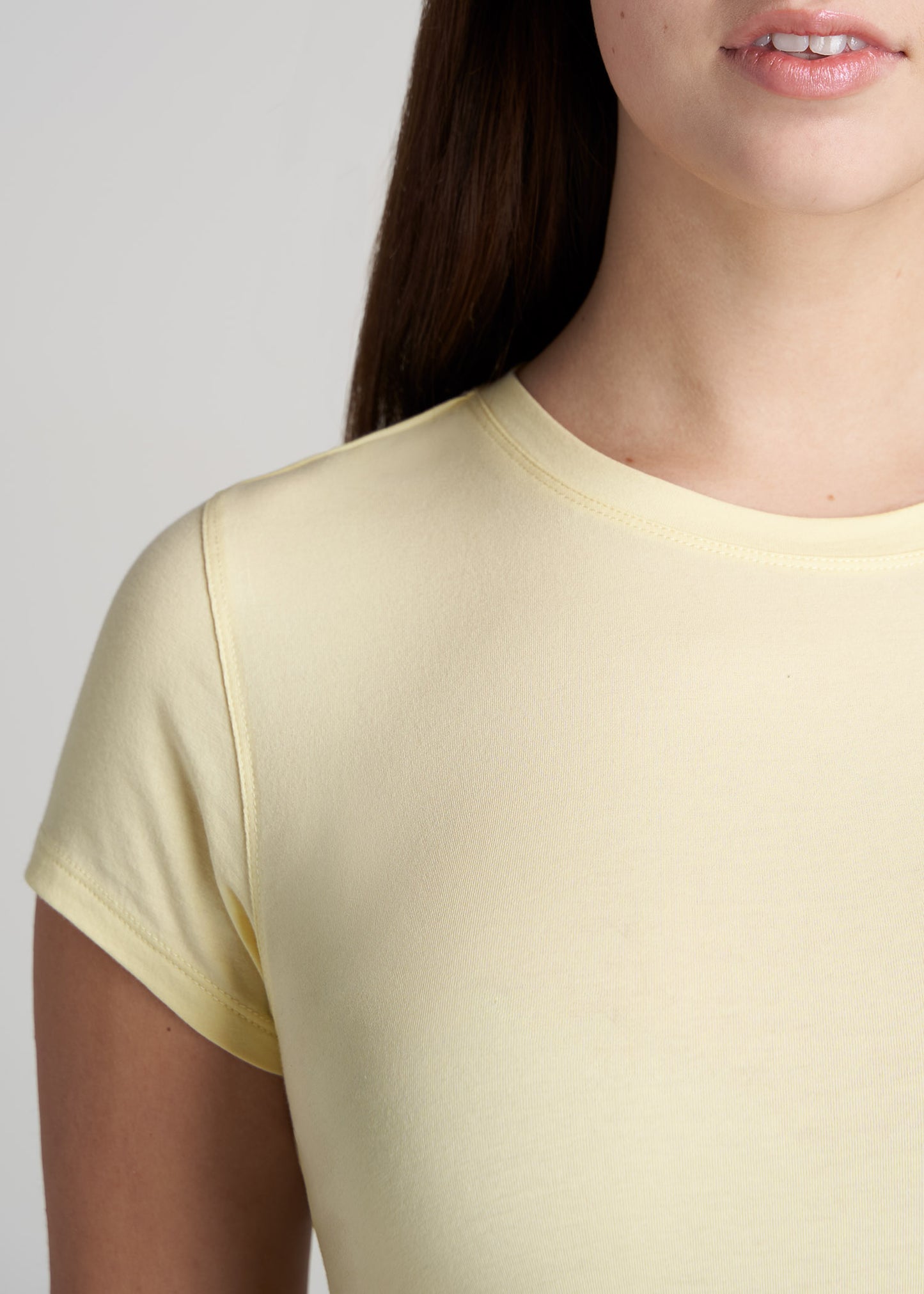 American-Tall-Women-CrewNeck-CapSleeveTee-ButterYellow-detail