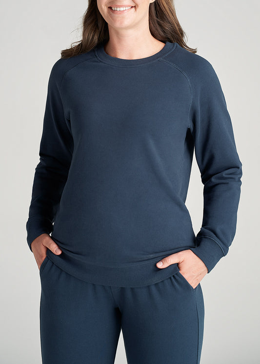 American-Tall-Women-FrenchTerry-CrewNeck-BrightNavy-front.jpg