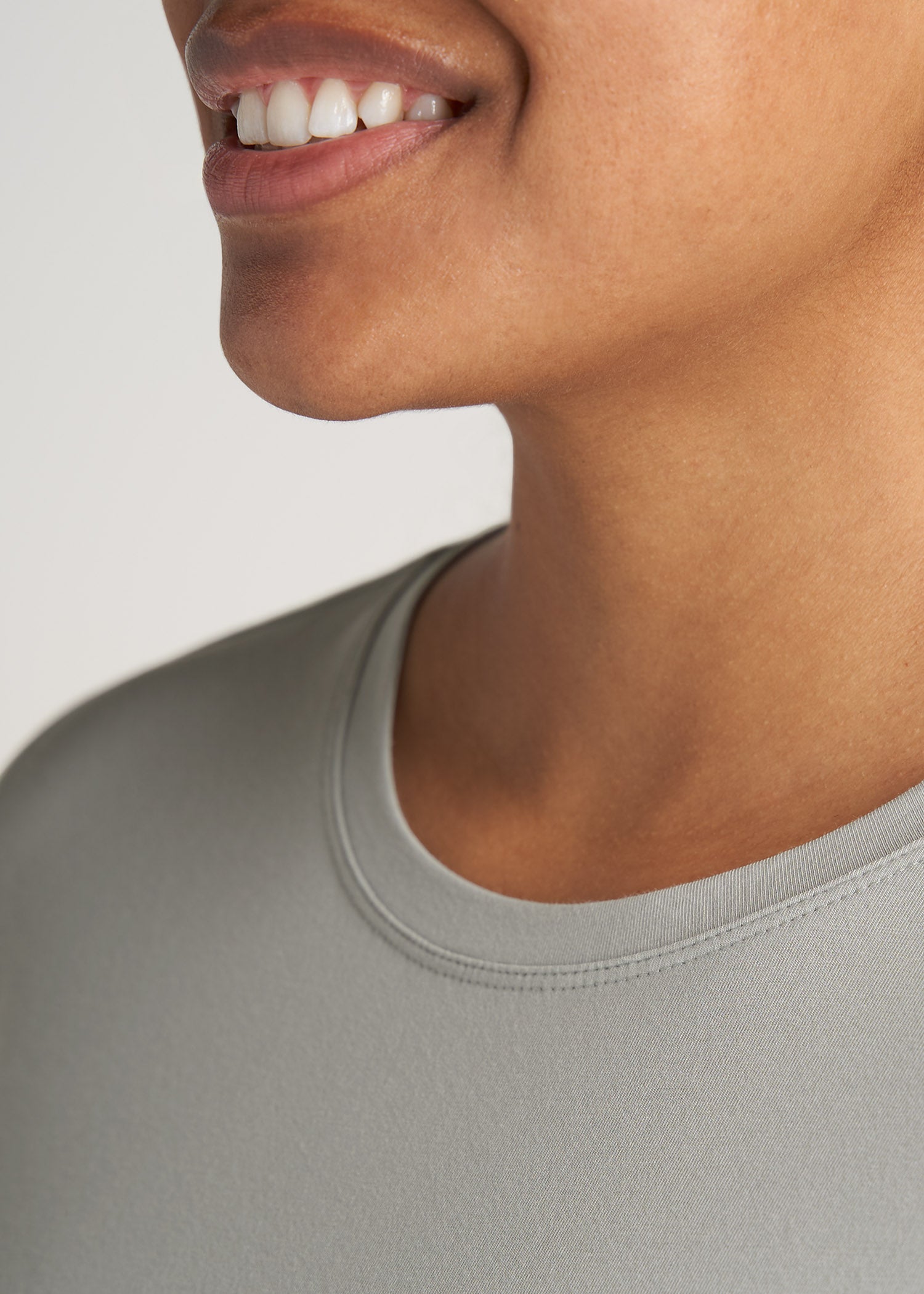 American-Tall-Women-High-Crewneck-CapSleeve-Tee-Silver-detail