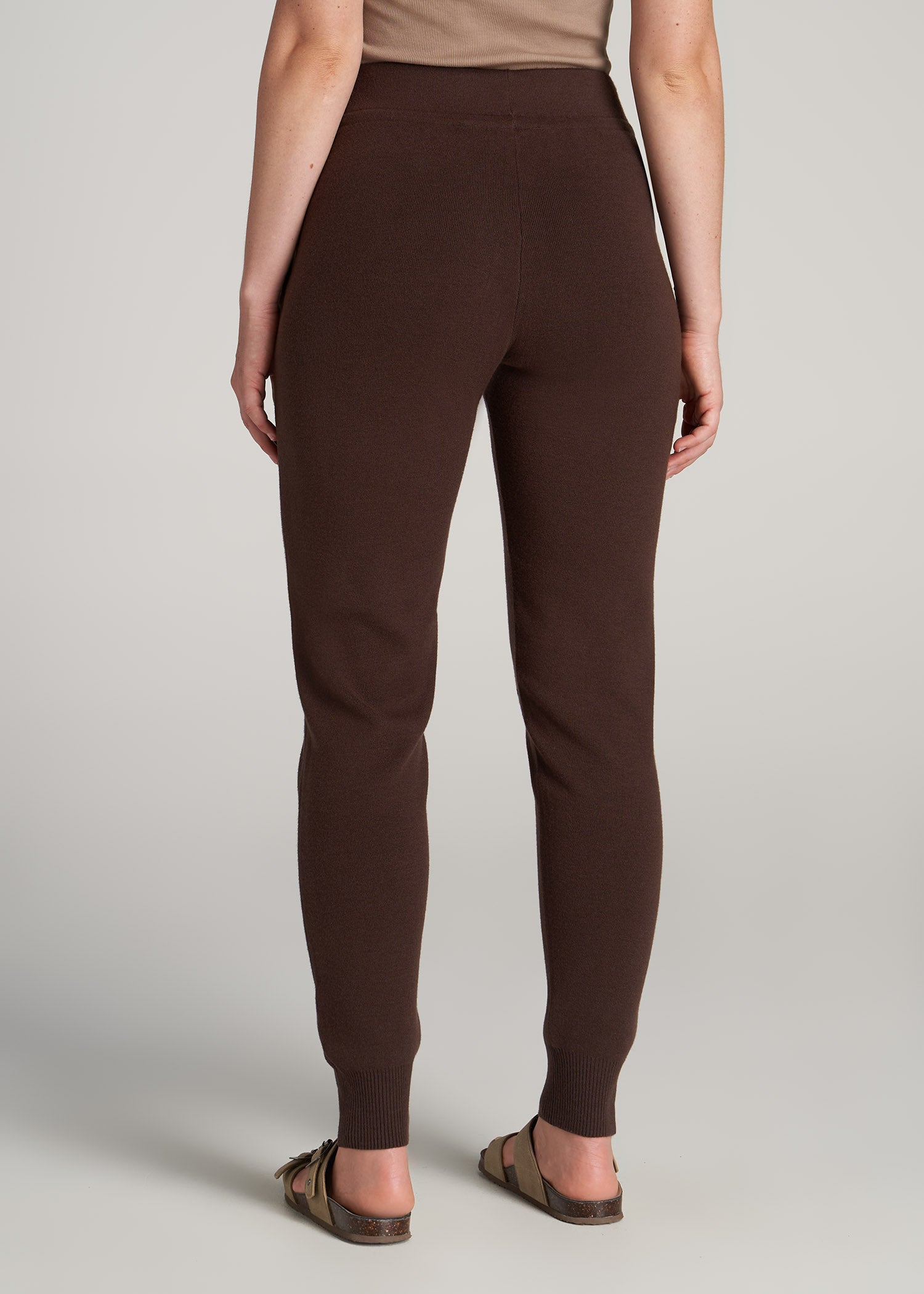        American-Tall-Women-Knit-Lounge-Jogger-Chocolate-back