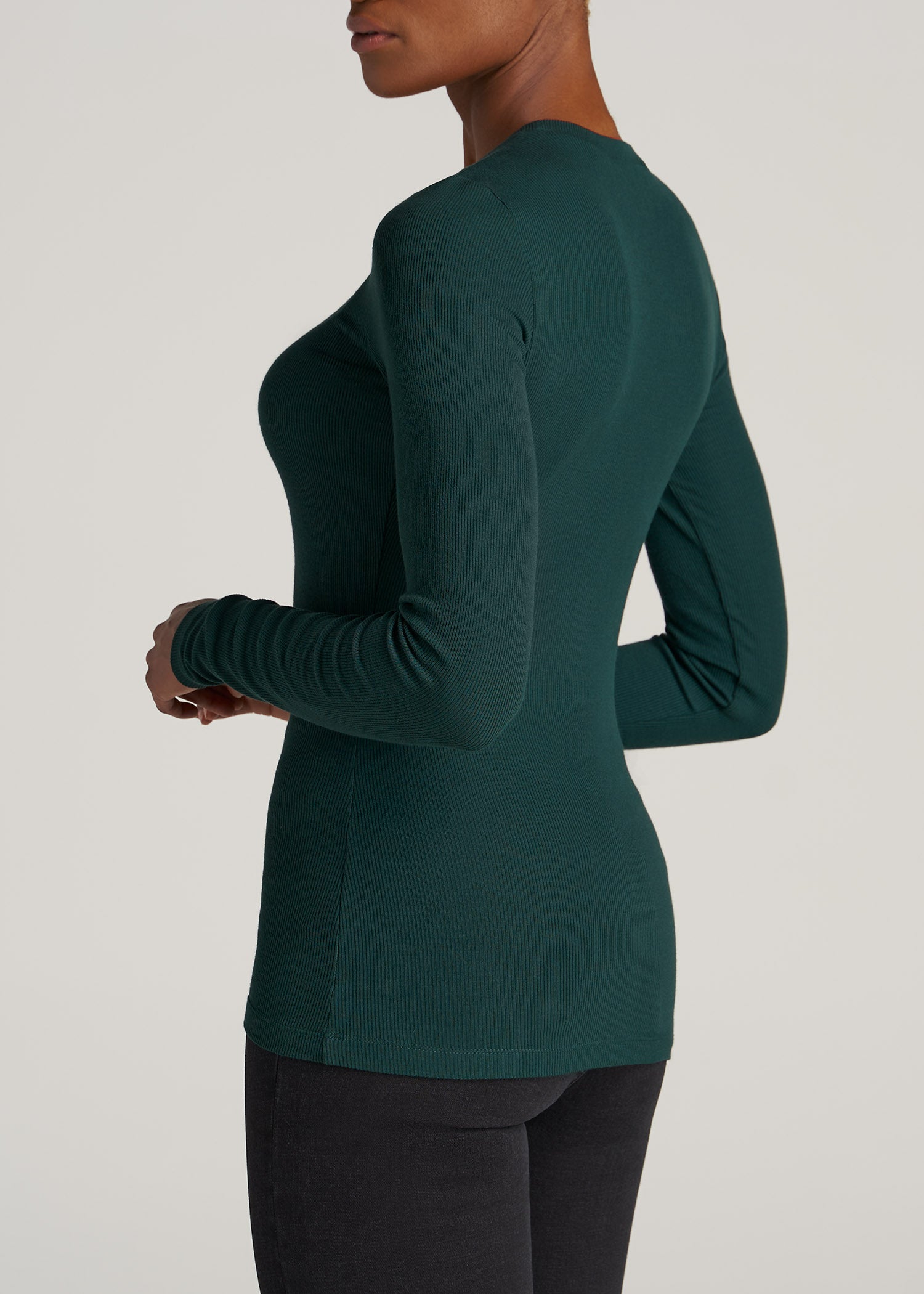        American-Tall-Women-LS-Ribbed-Crew-Neck-Tee-Emerald-back