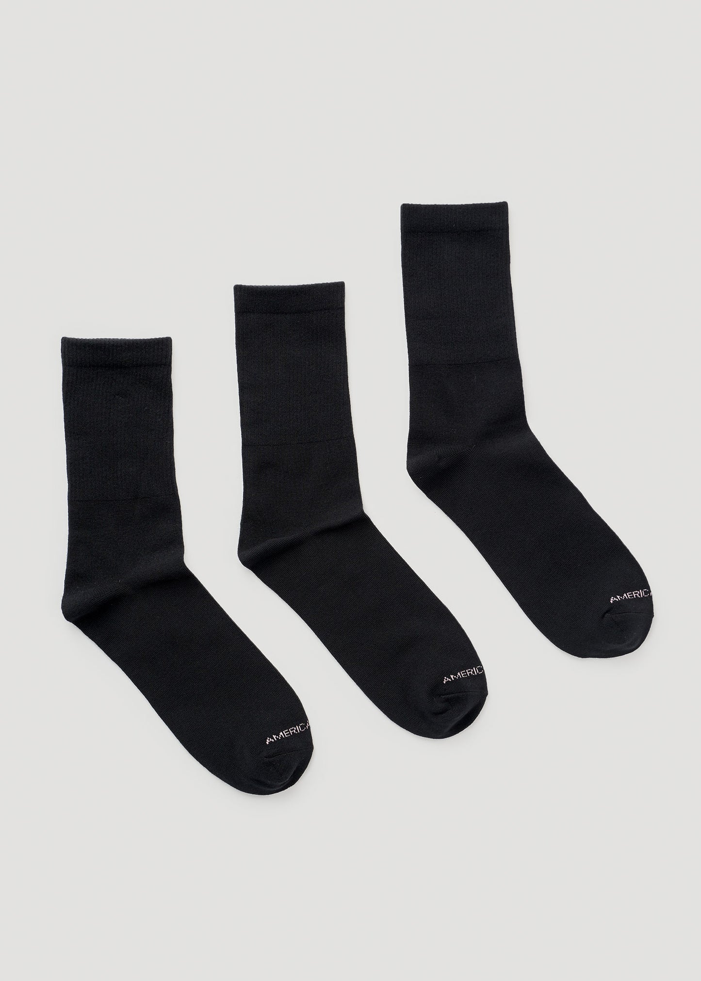 American-Tall-Women-MidCrewSocks-3Pack-Black-back