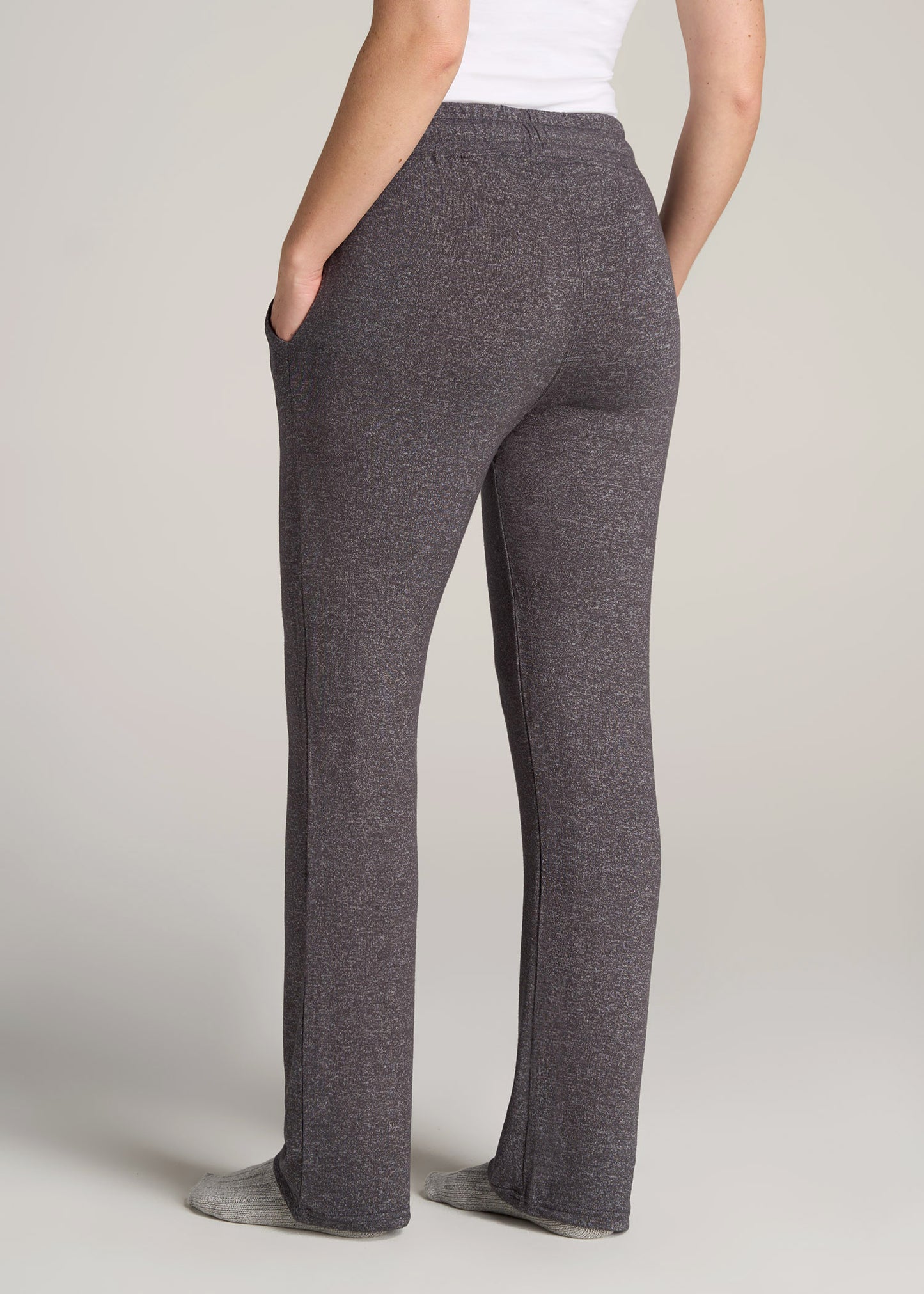        American-Tall-Women-Open-Bottom-Cozy-PJ-Lounge-Pants-Charcoal-Mix-back