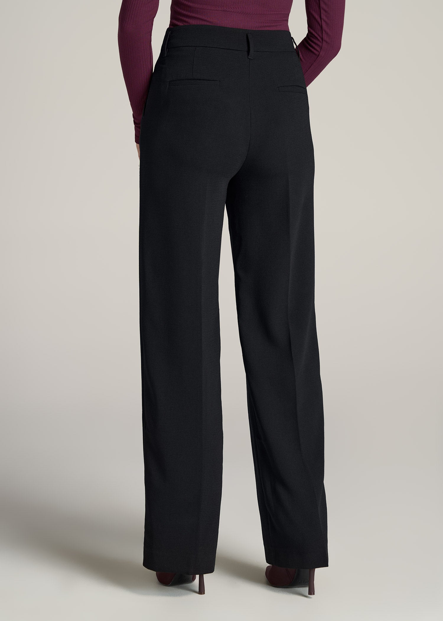       American-Tall-Women-Pleated-Dress-Pants-Black-back