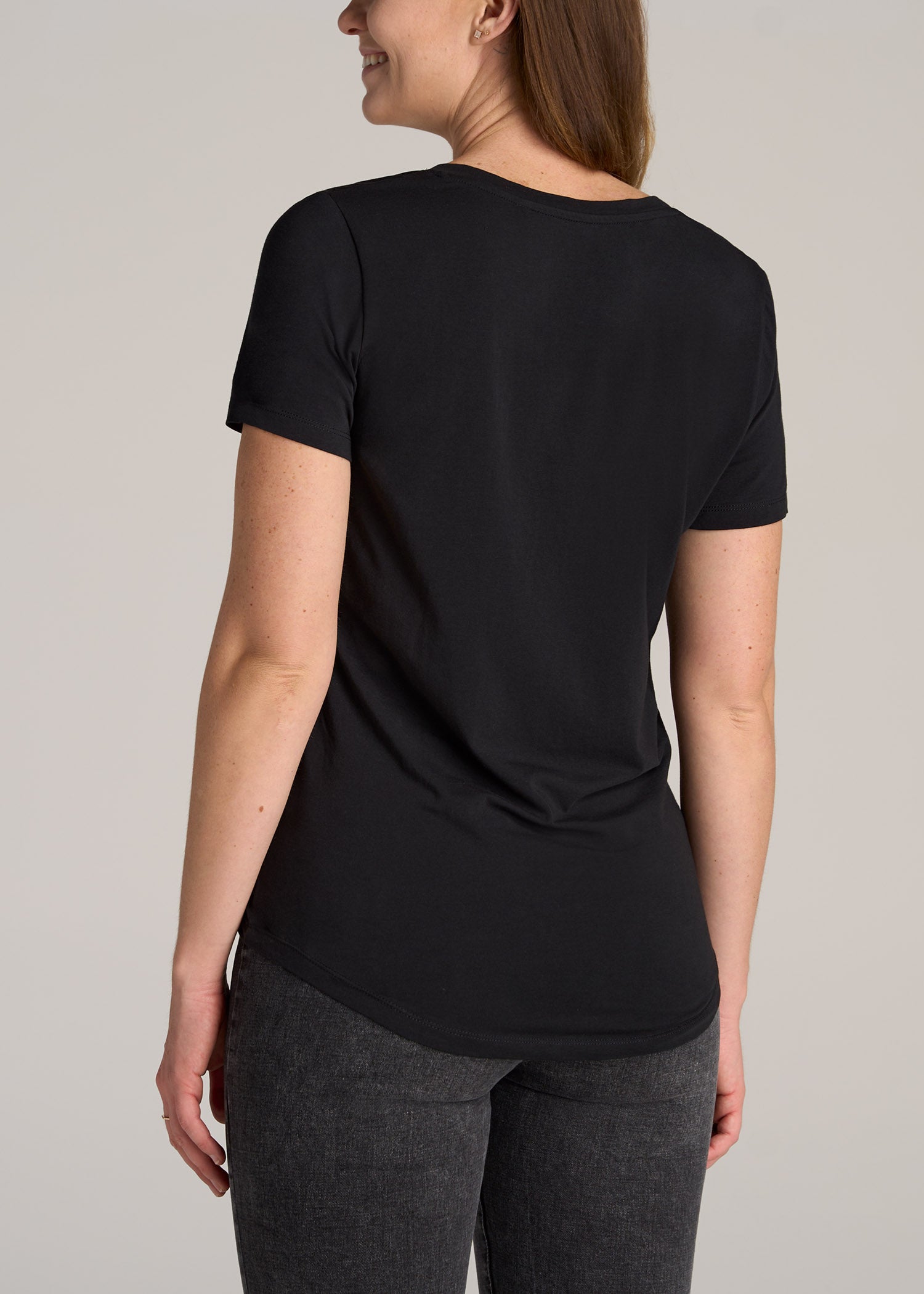    American-Tall-Women-Scoop-V-Neck-Tee-Dark-Black-back