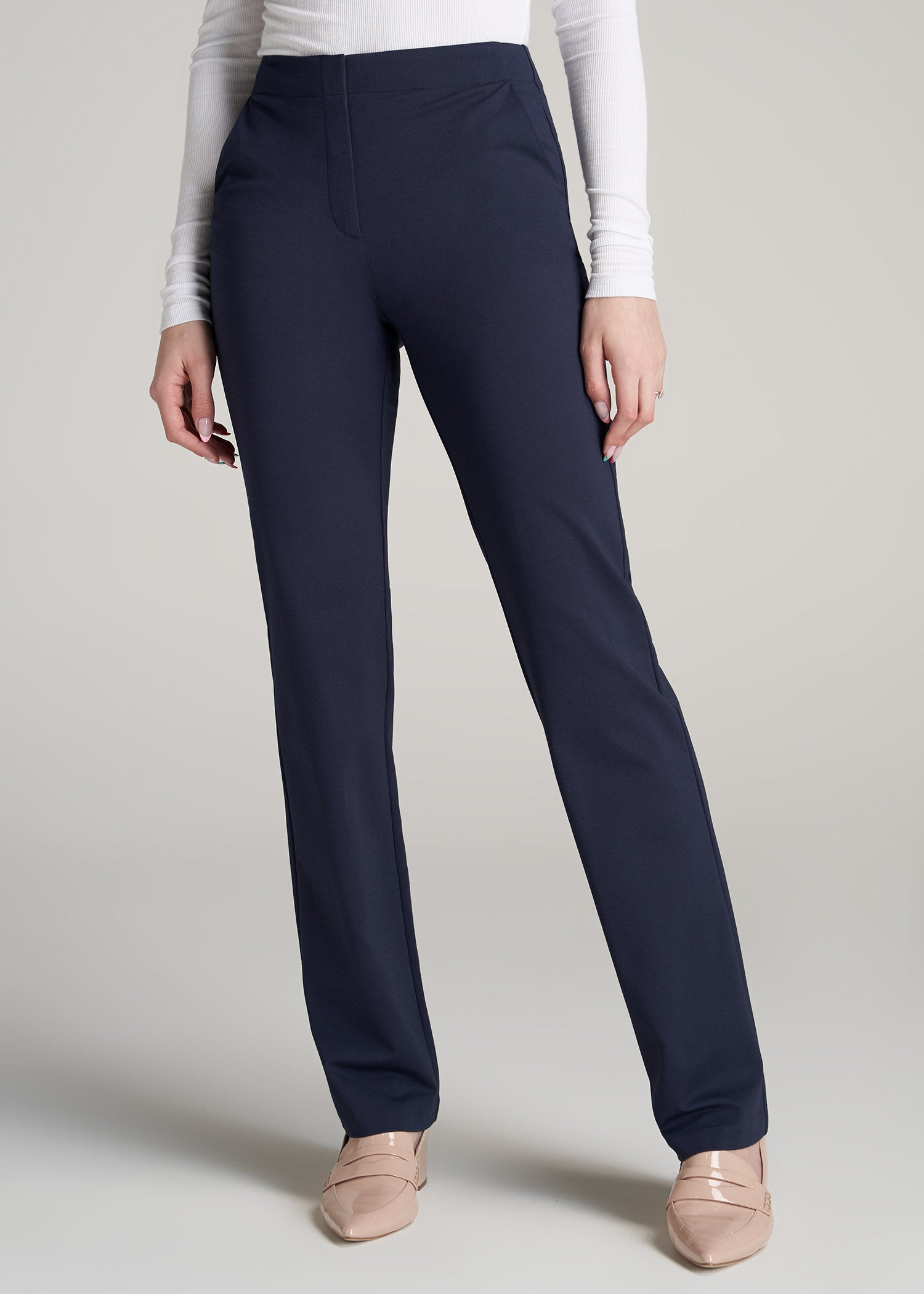    American-Tall-Women-StraightLeg-DressPant-Navy-front