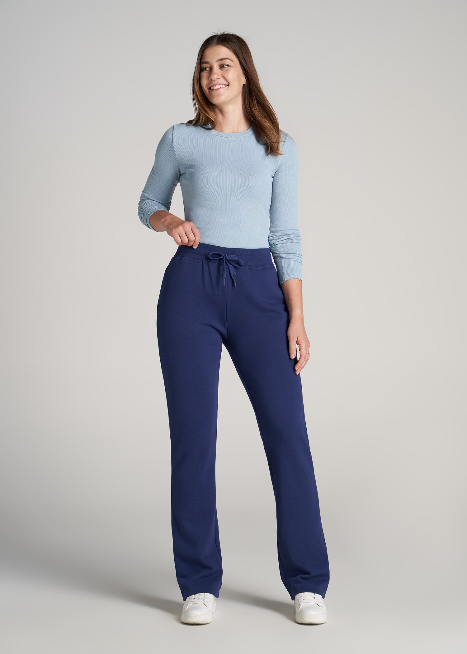    American-Tall-Women-WKND-Fleece-Open-Bottom-Pant-Midnight-Blue-full