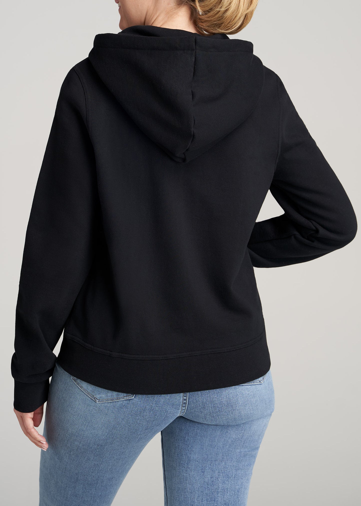    American-Tall-Women-WKND-FullZip-Hoodie-Black-back