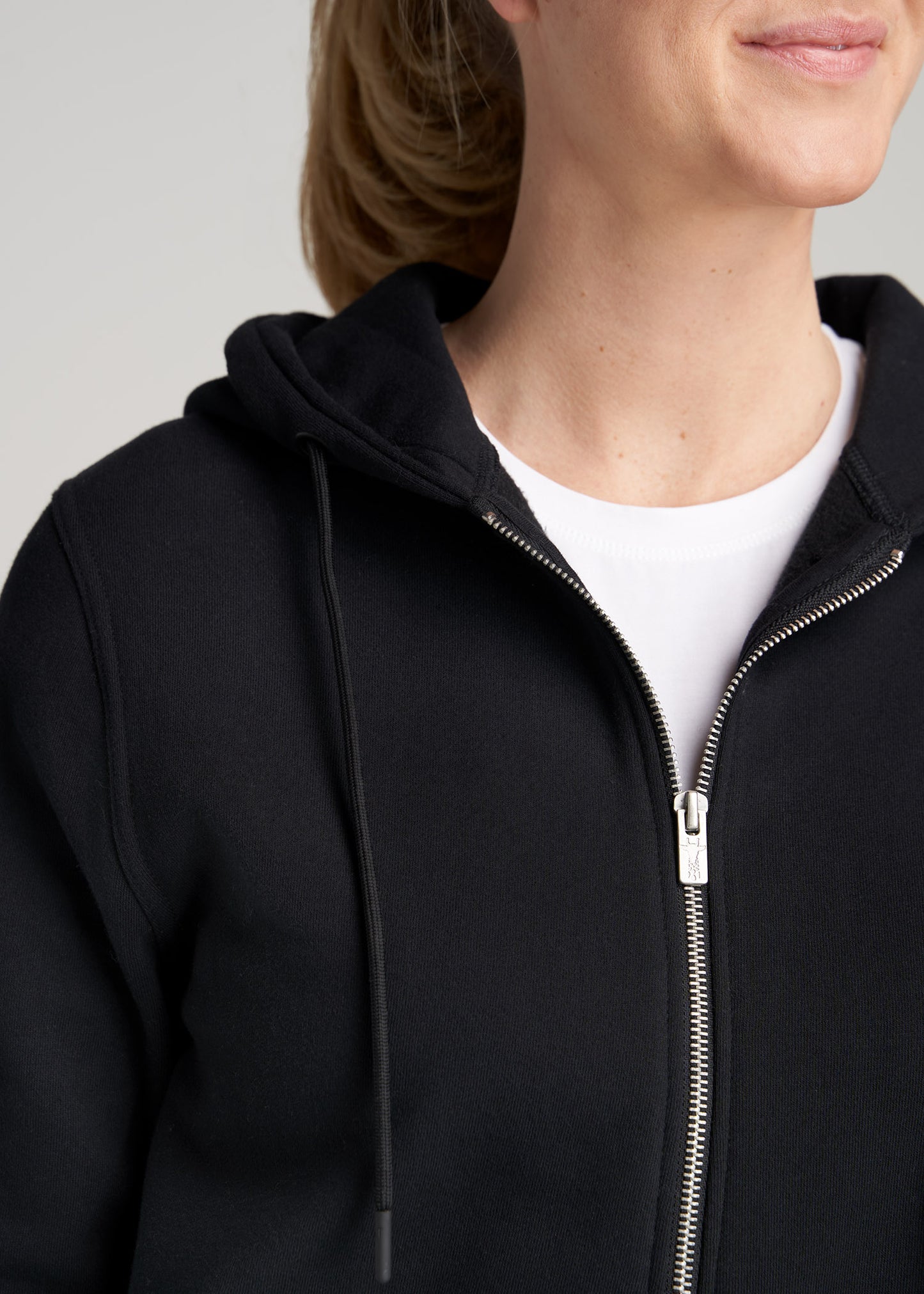     American-Tall-Women-WKND-FullZip-Hoodie-Black-detail